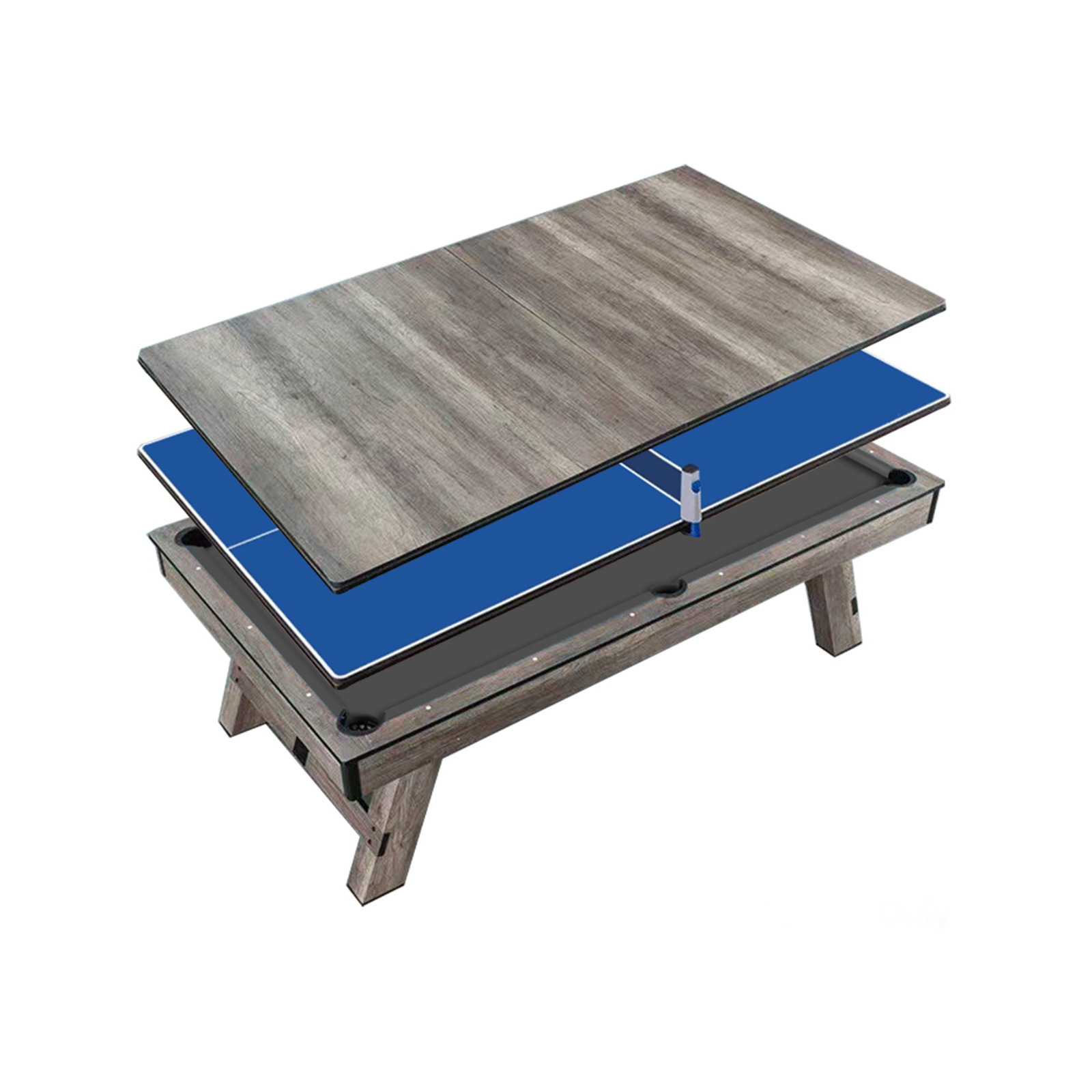 8FT 3 IN 1 Retro Pool Table| Dining Table| Table Tennis Table| Billards ...