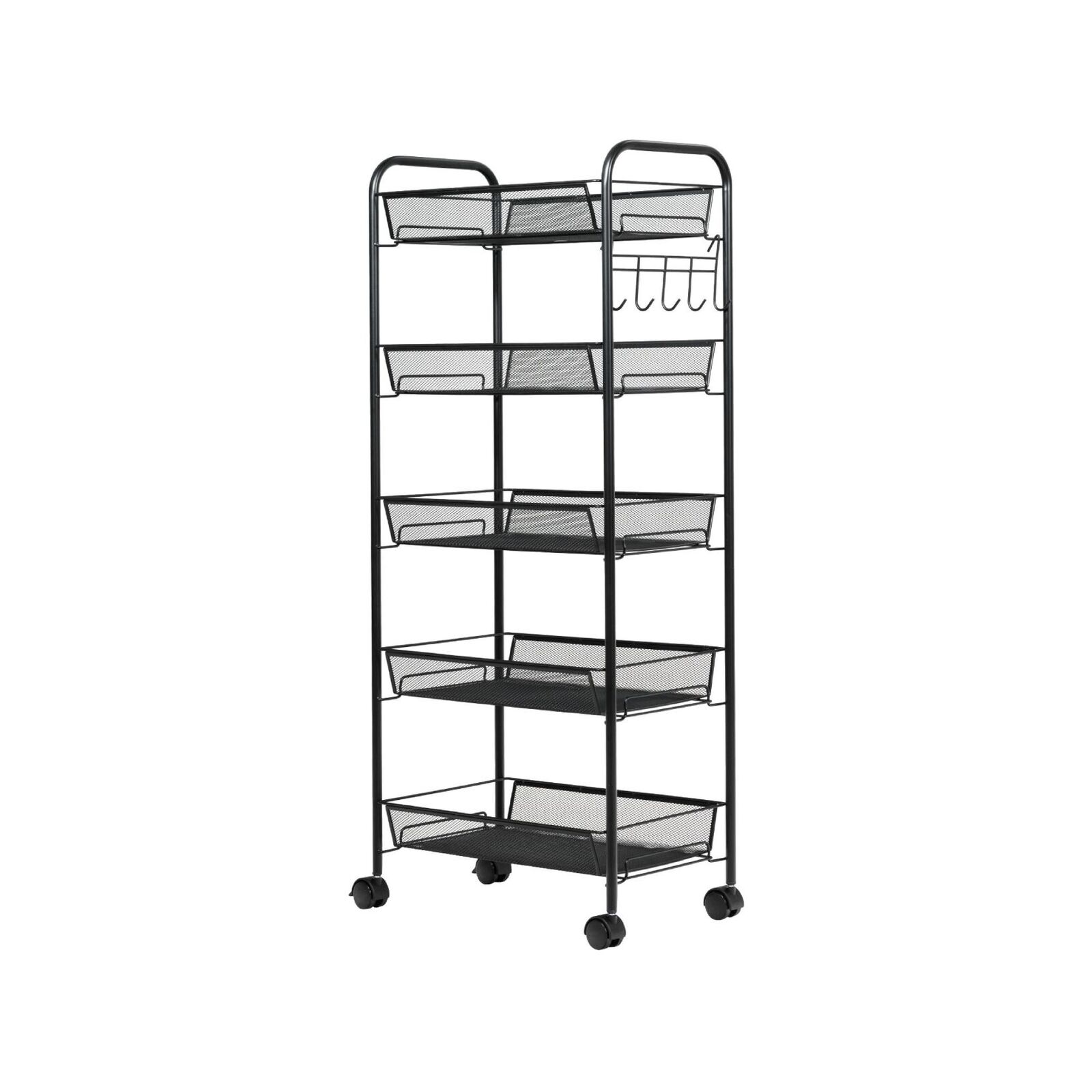 Costway 5-Tier Kitchen Island Trolley Bathroom Rack Shelf - Bunnings ...