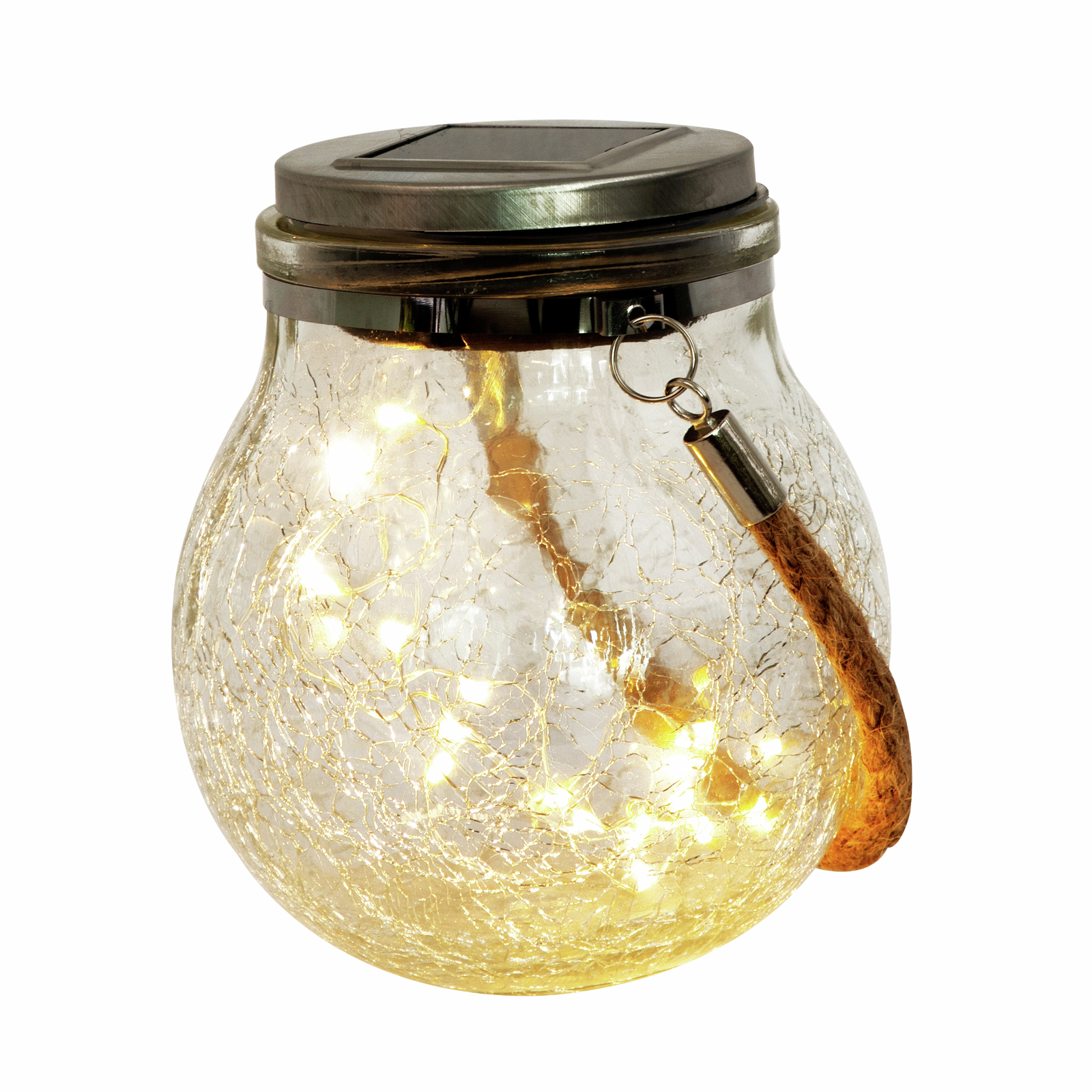 Solar Magic Decorative Crackle Glass Jar Bunnings Australia