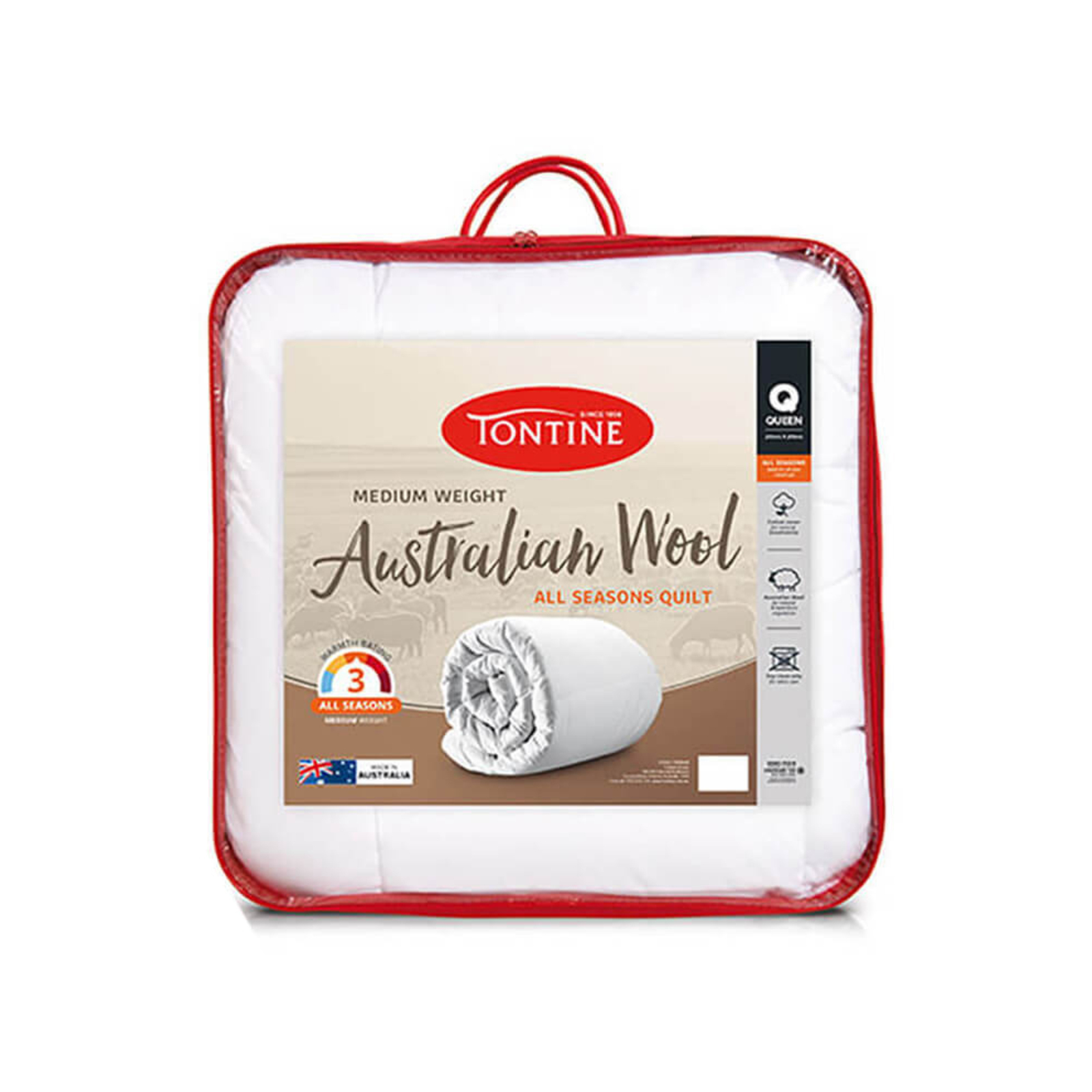 Tontine Australian Wool Quilt All Seasons Single Bed Bunnings Australia