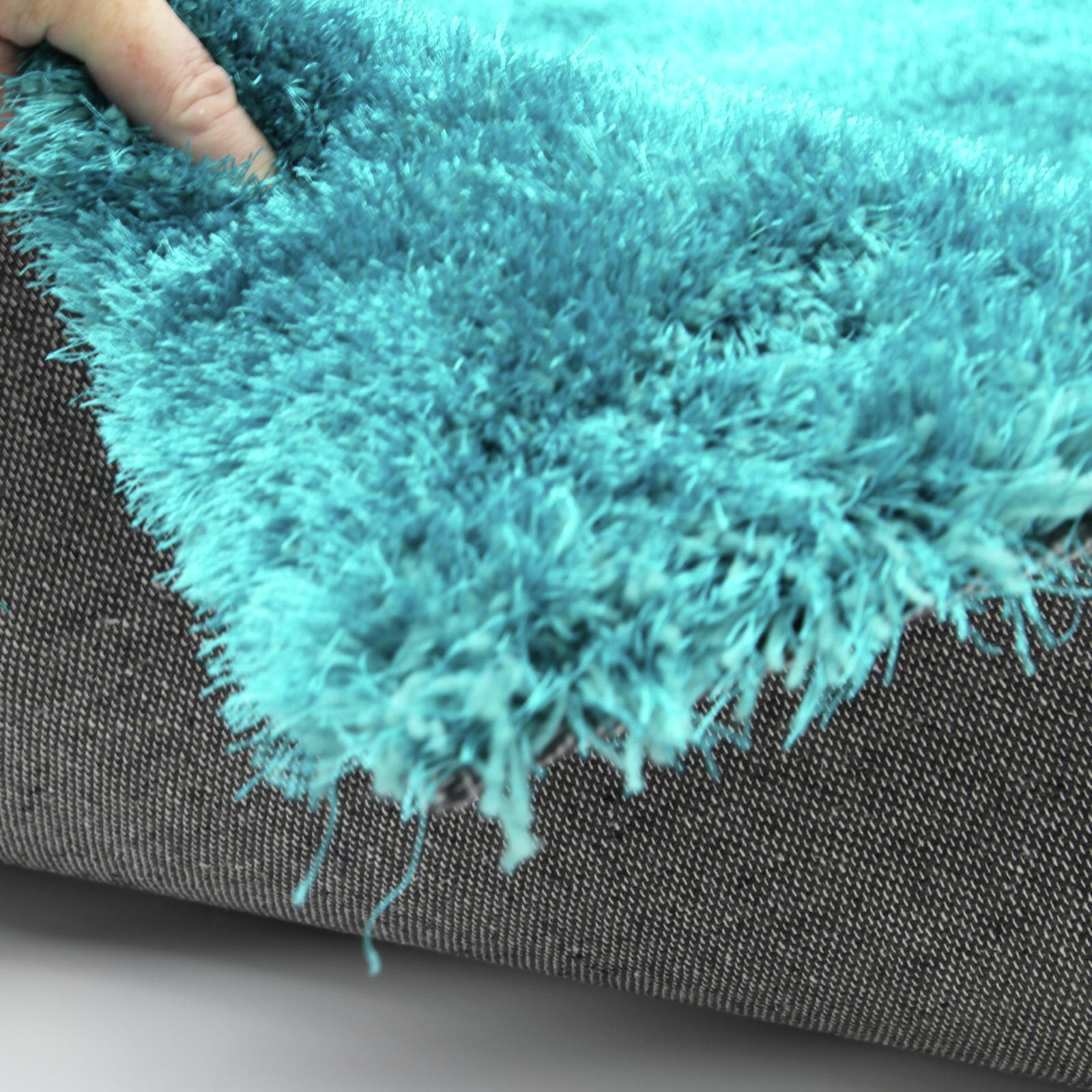 Hufflett 200 x 290cm Lagoon Olinda Polyester Shag Pile Rug - Bunnings ...