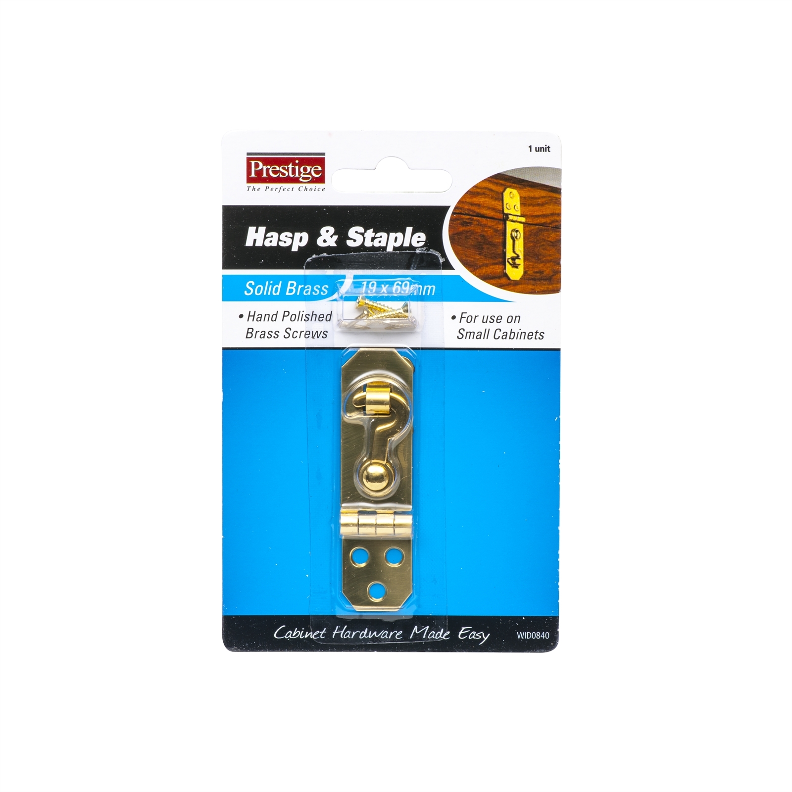 Prestige 19 x 69mm Solid Brass Hasp And Staple Bunnings Australia