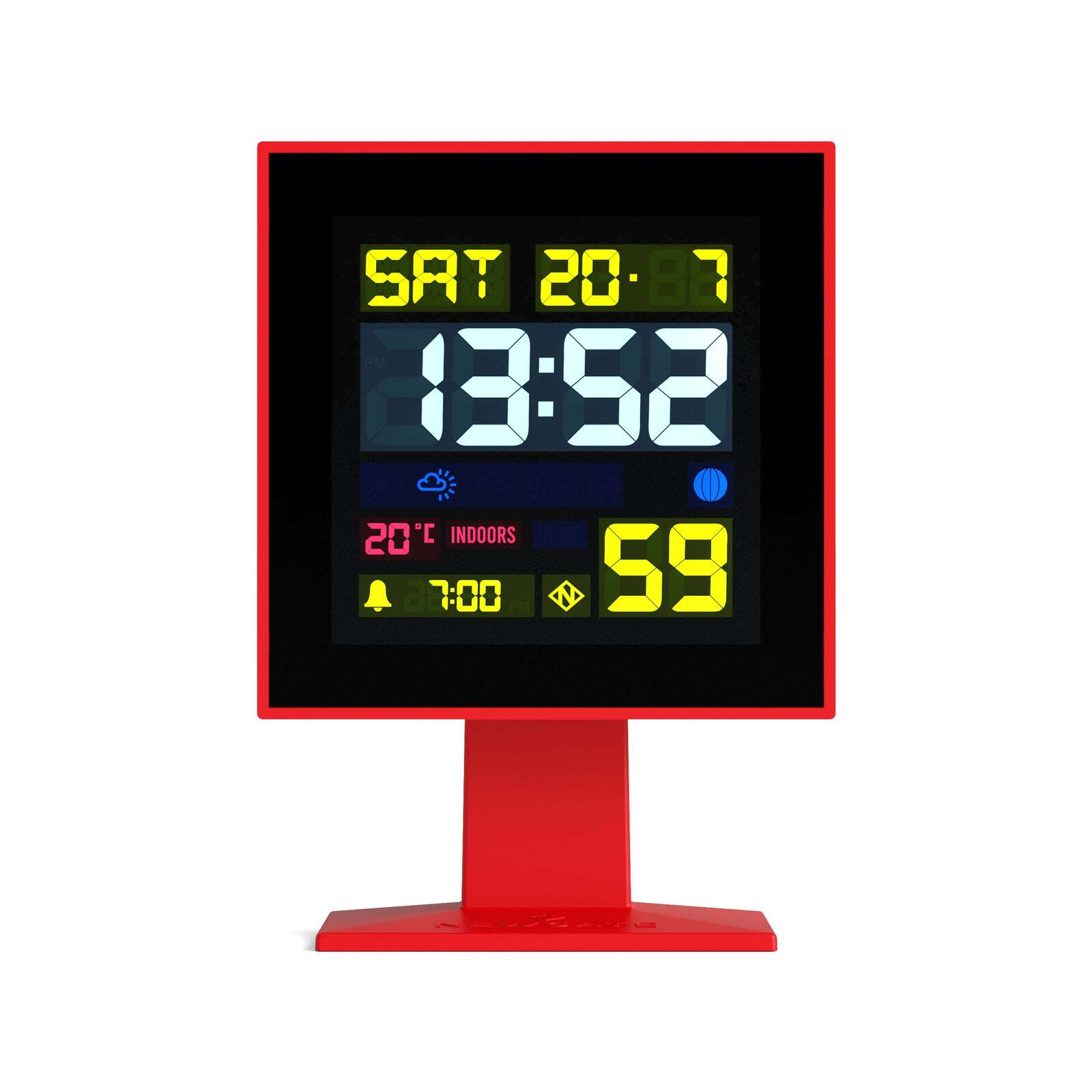 Newgate Monolith Lcd Alarm Clock Fire Engine Red - Bunnings Australia