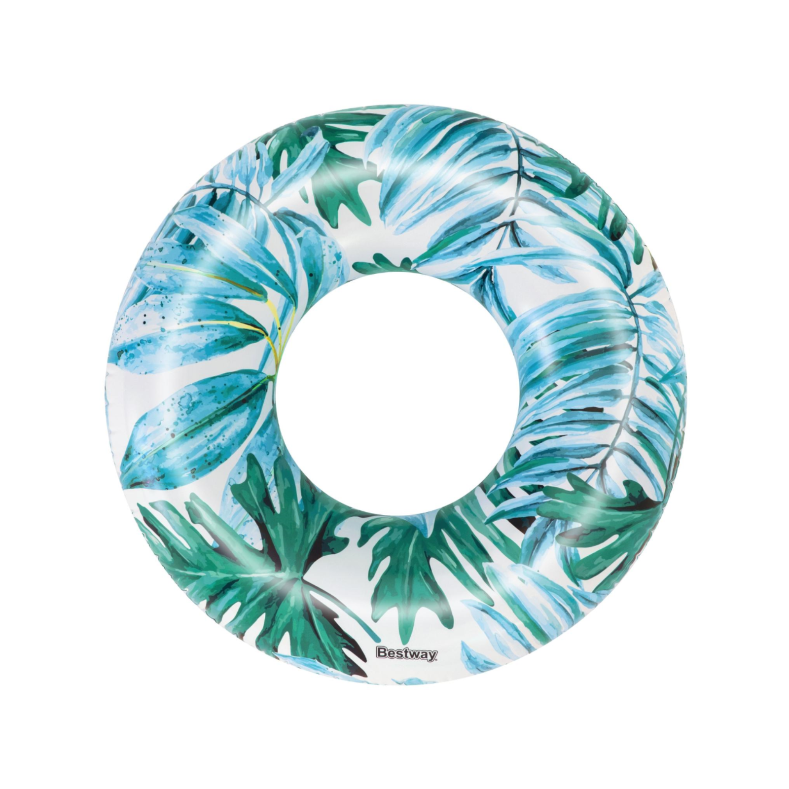 H2OGO! 119cm Blue Tropical Inflatable Palms Swim Ring Bunnings Australia
