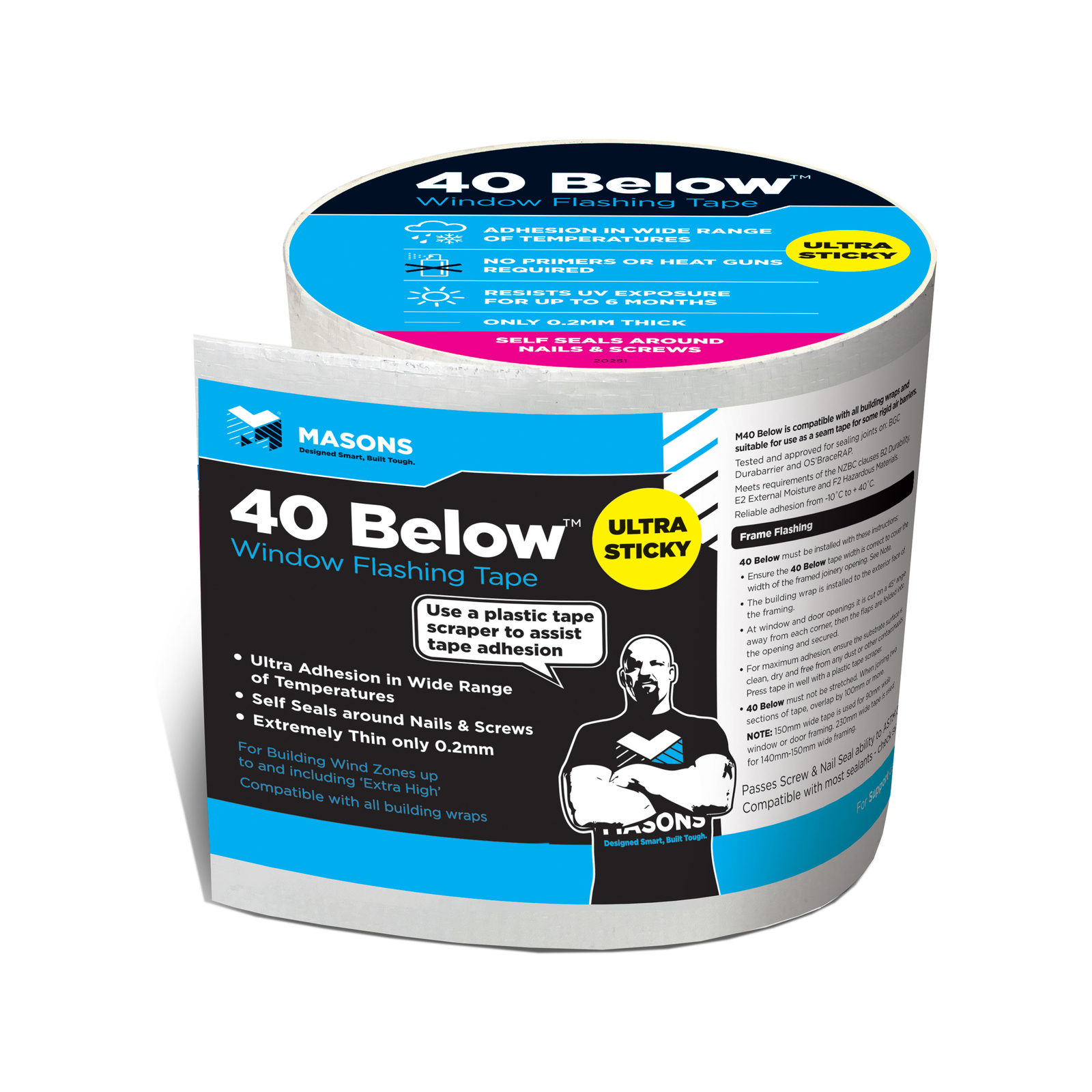 Mason 150mm x 20m 40 Below Flashing Tape Bunnings New Zealand
