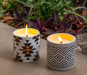 Two insect repellent candles