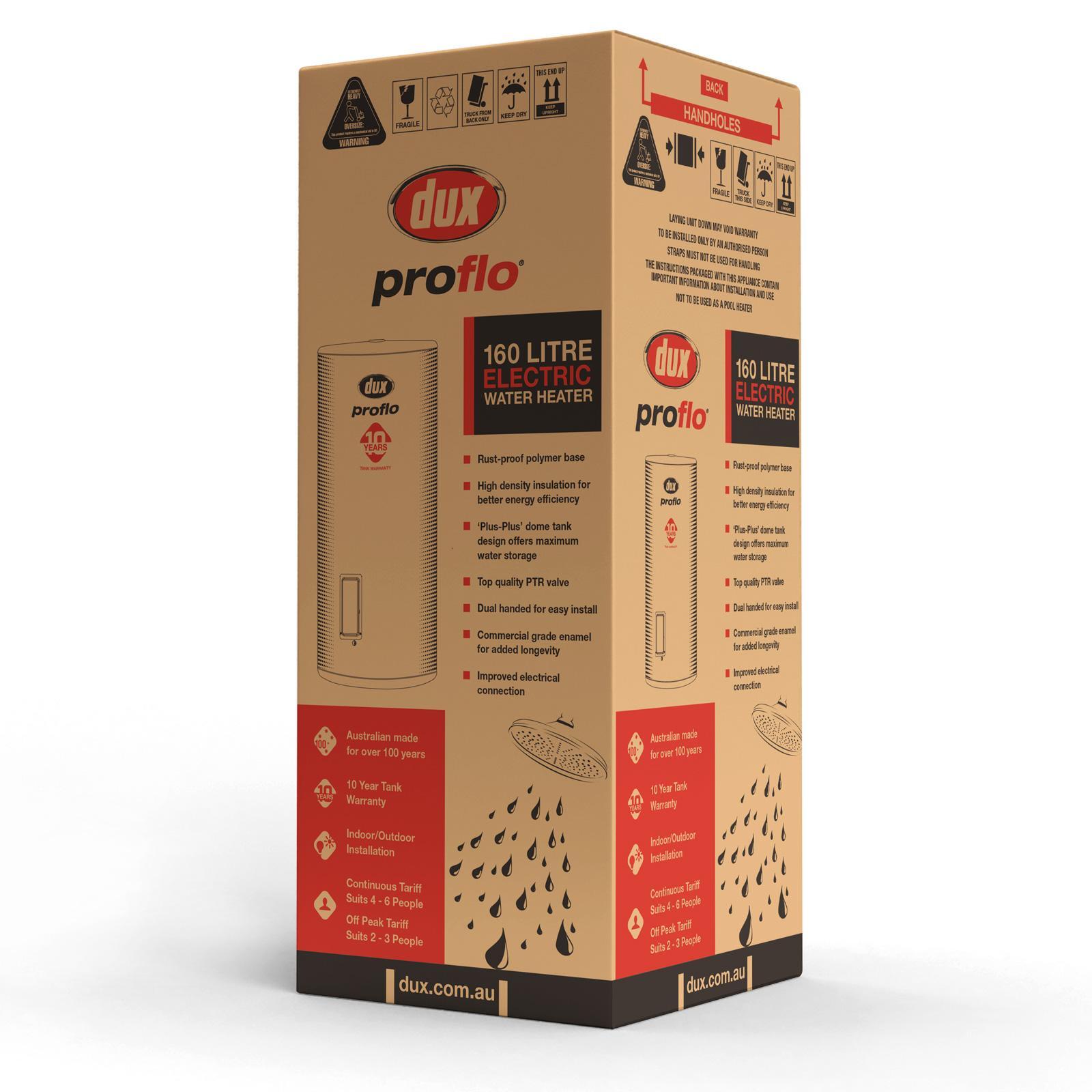 Dux 160L 2.4kW Proflo Electric Storage Water Heater - Bunnings Australia