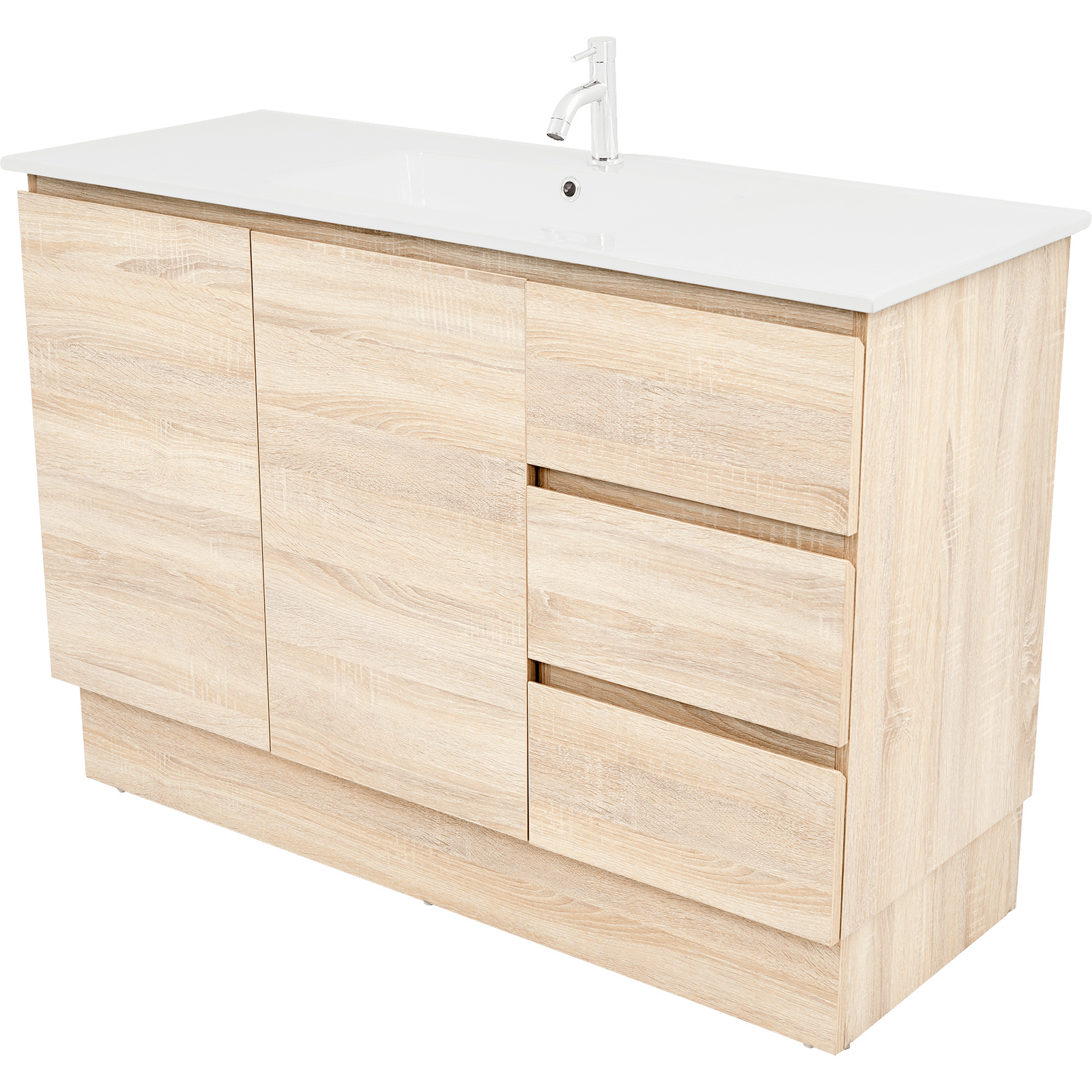 Cibo Design 1200mm Coast Veneer Tonic Full Height Vanity - Bunnings ...