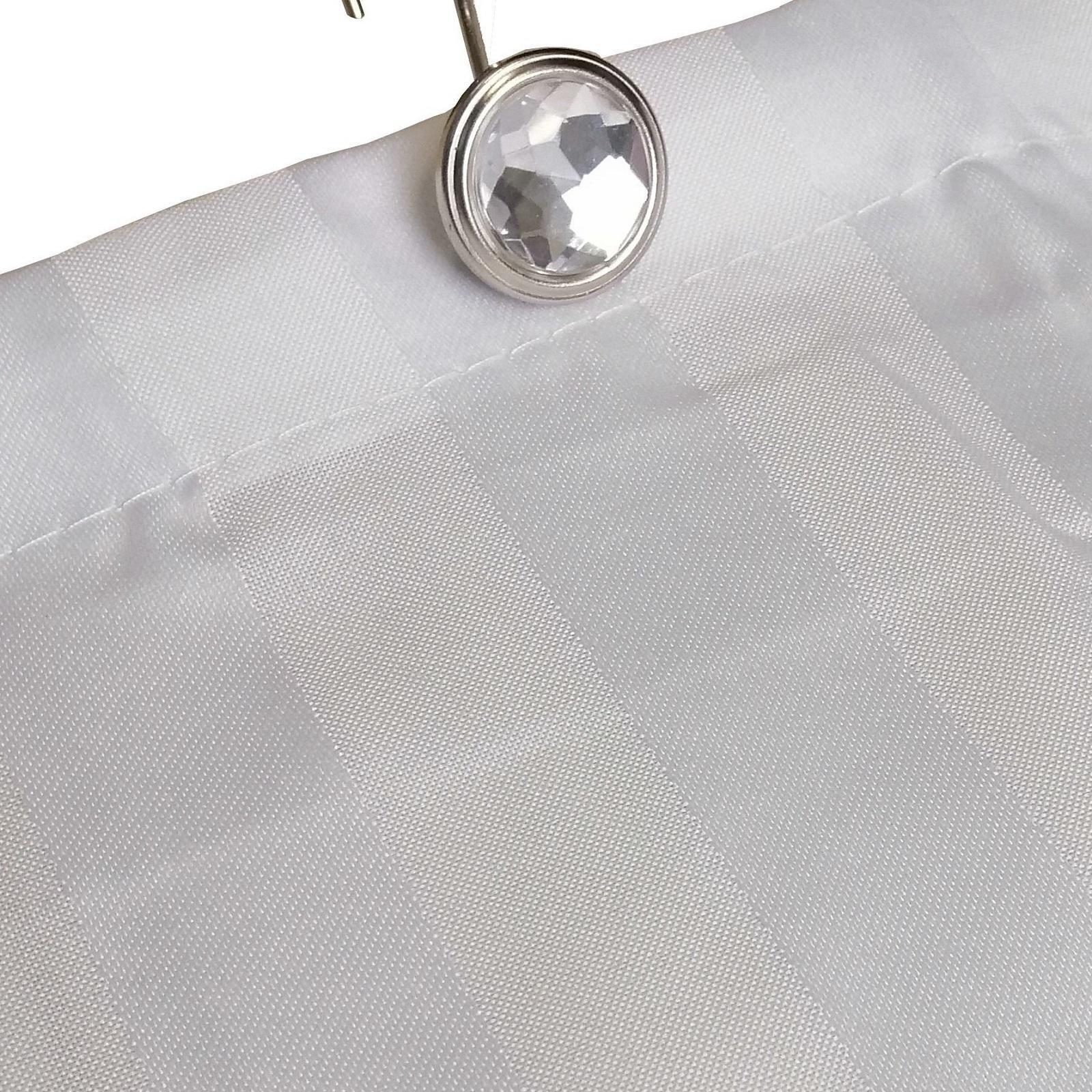 Barelli 180 x 180cm White Luxuriant Polyester Shower Curtain Bunnings