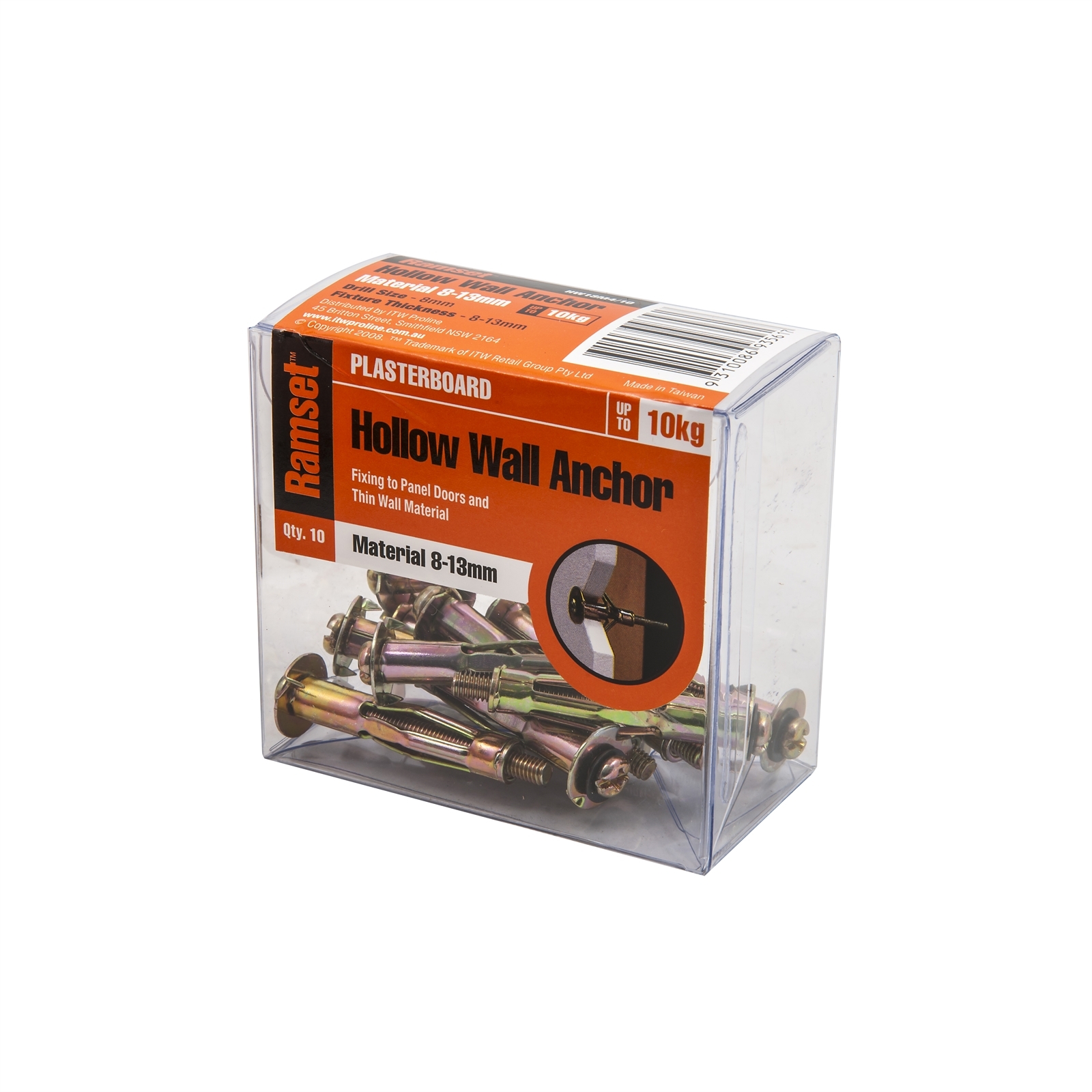 Ramset M4 x 8mm Hollow Wall Anchor 10 Pack Bunnings Australia