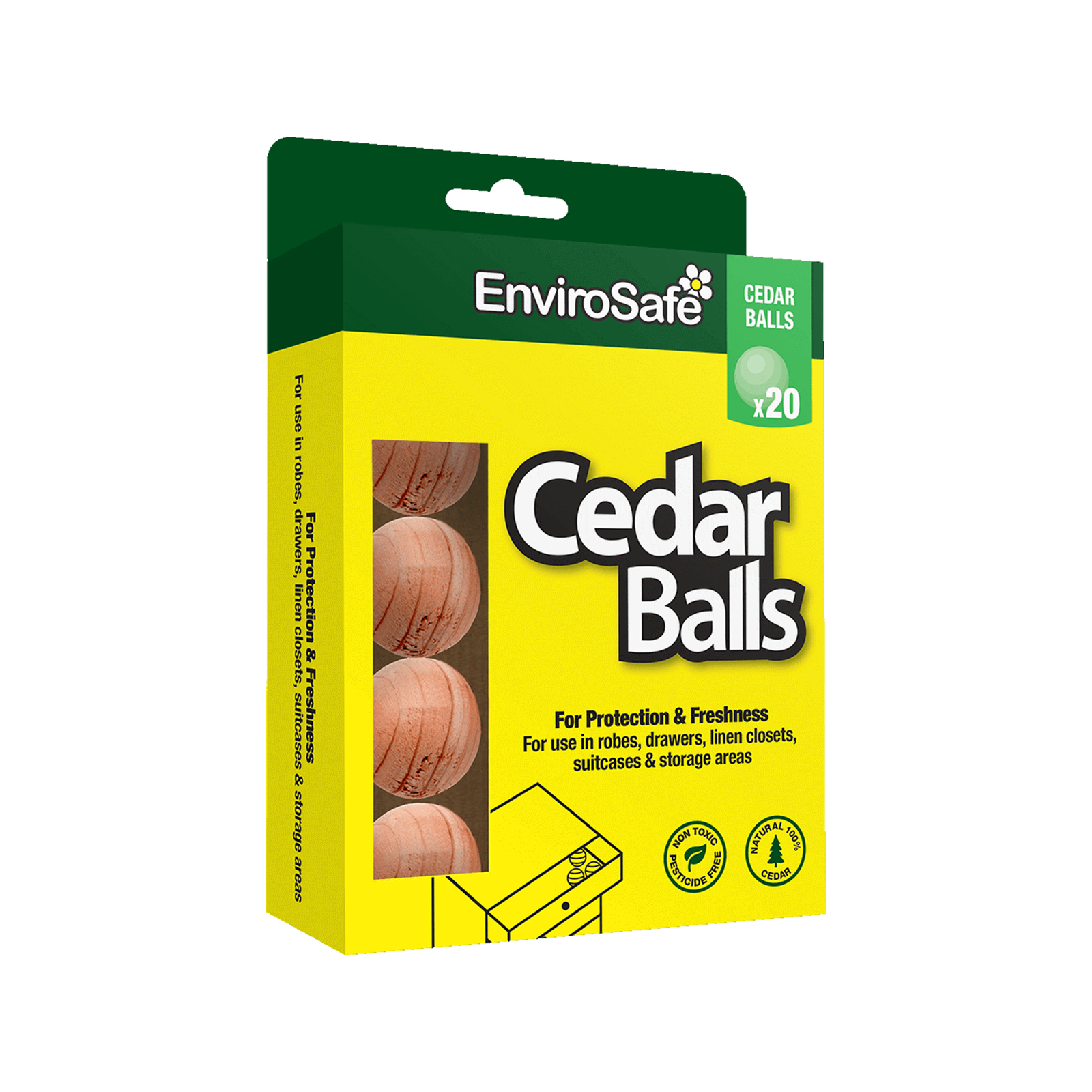 EnviroSafe Cedar Wood Balls 20 Pack Bunnings Australia