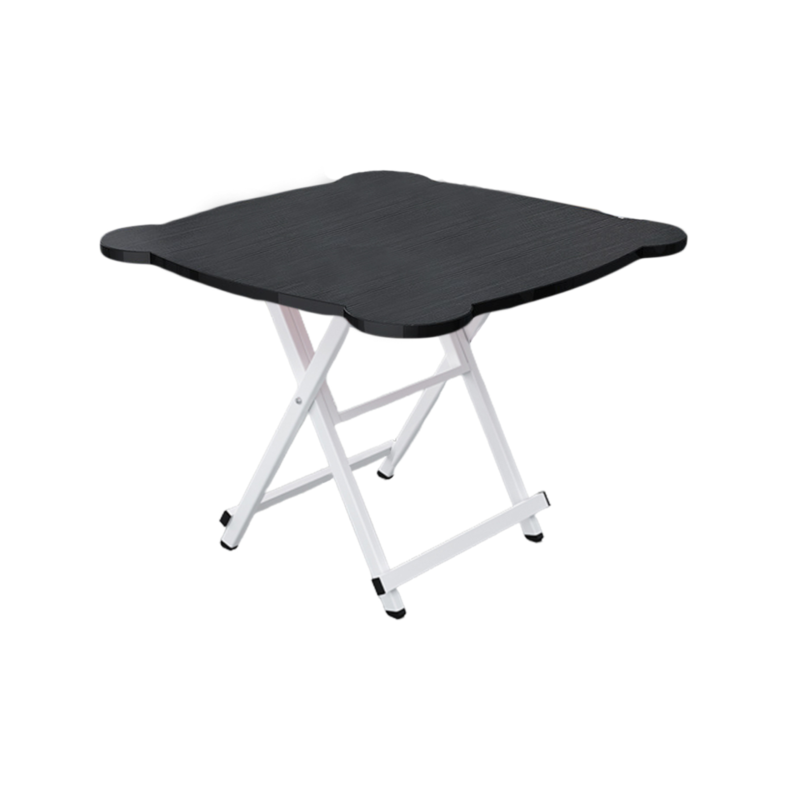 SOGA Black Minimalist Cat Ear Folding Table Bunnings Australia