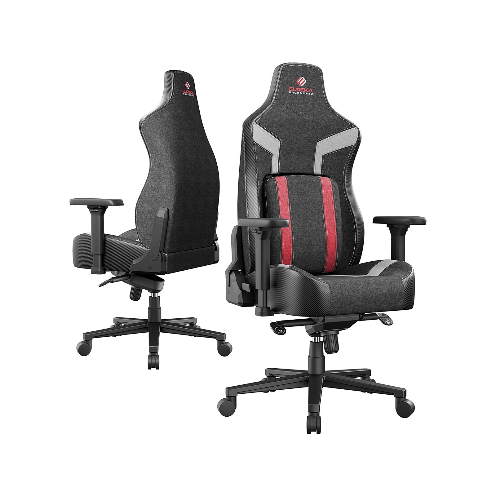 Eureka GC08 Python II Series Ergonomic Chair -Black/Red - Bunnings ...