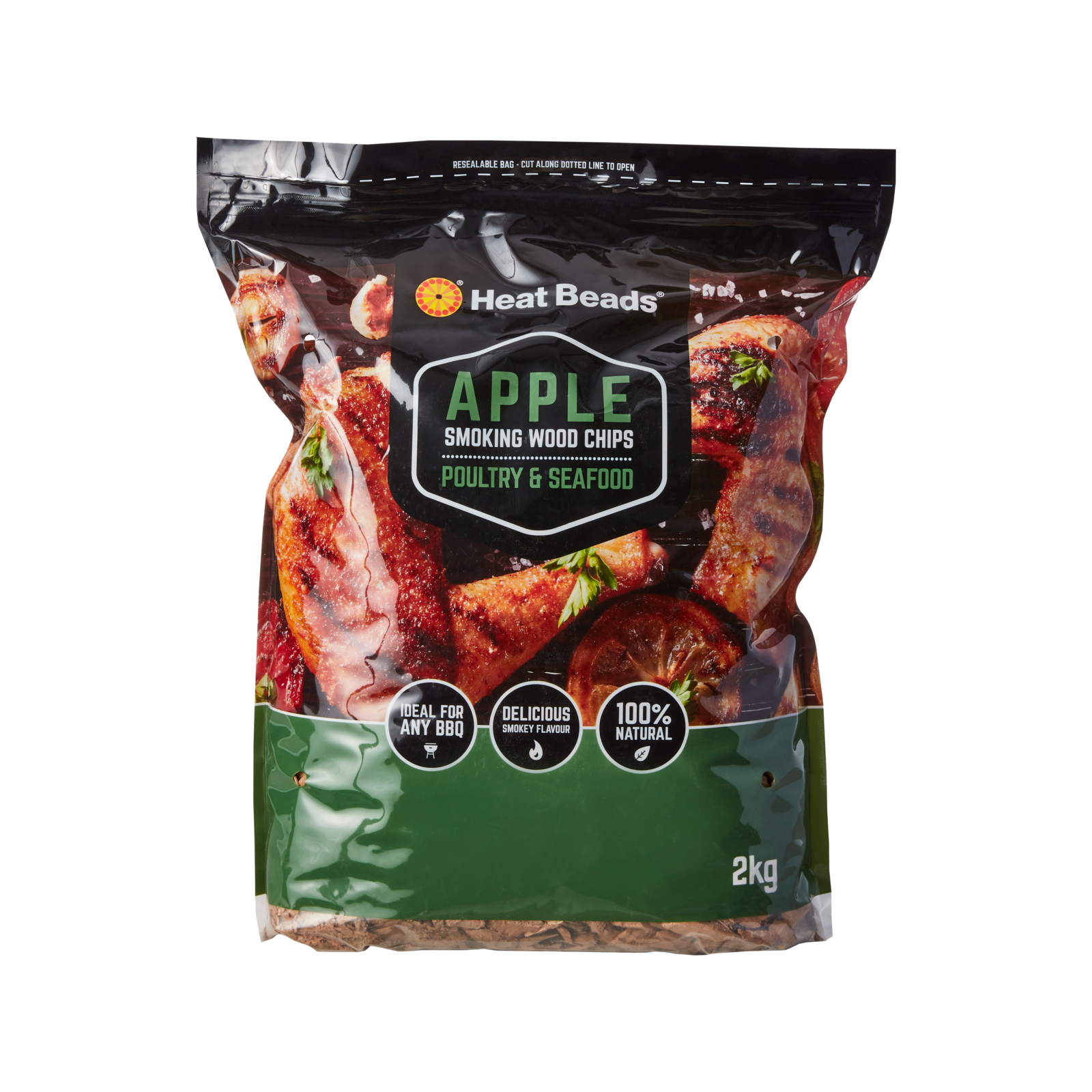 Heat Beads 2kg BBQ Smoking Wood Chips 2kg Apple Bunnings Australia