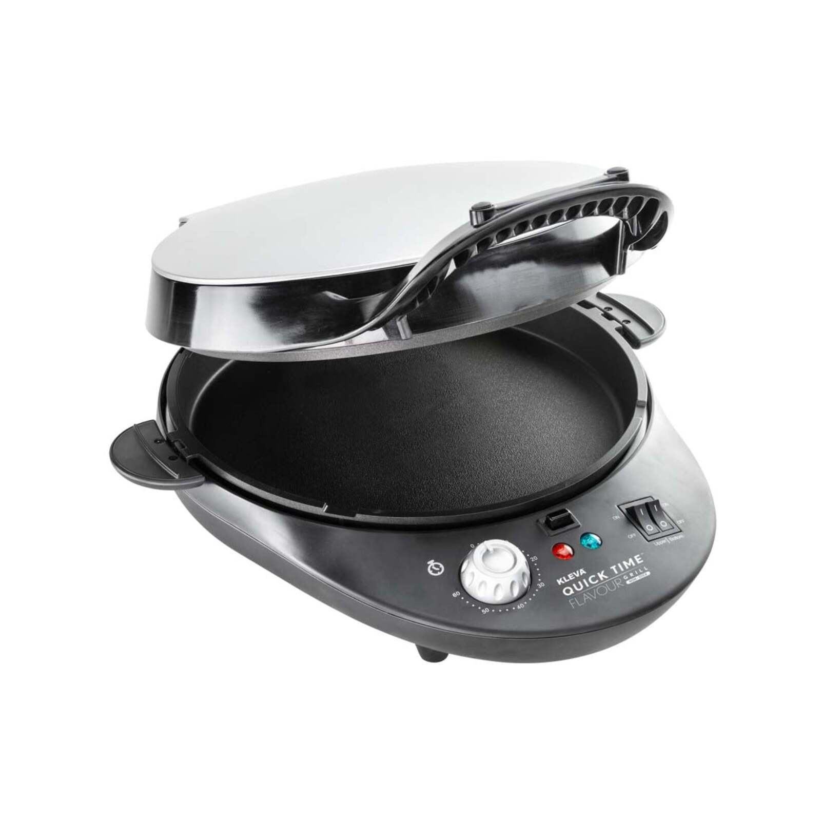 KLEVA QuickTime Flavor Grill Dual Heating Pizza oven with Removable