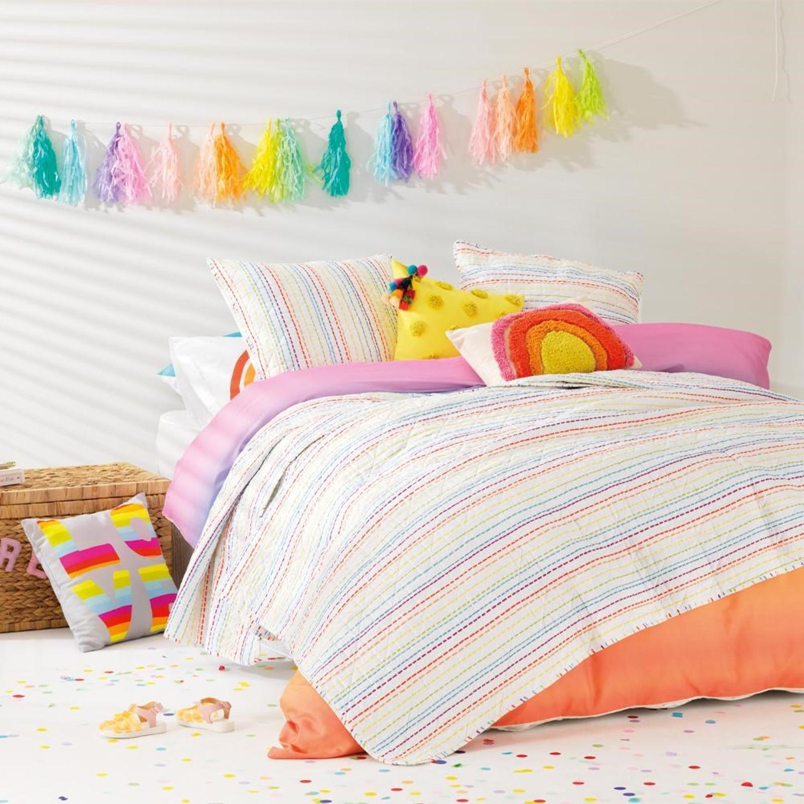 Jewelchic Stripes Coverlet Queen/King - Bunnings Australia