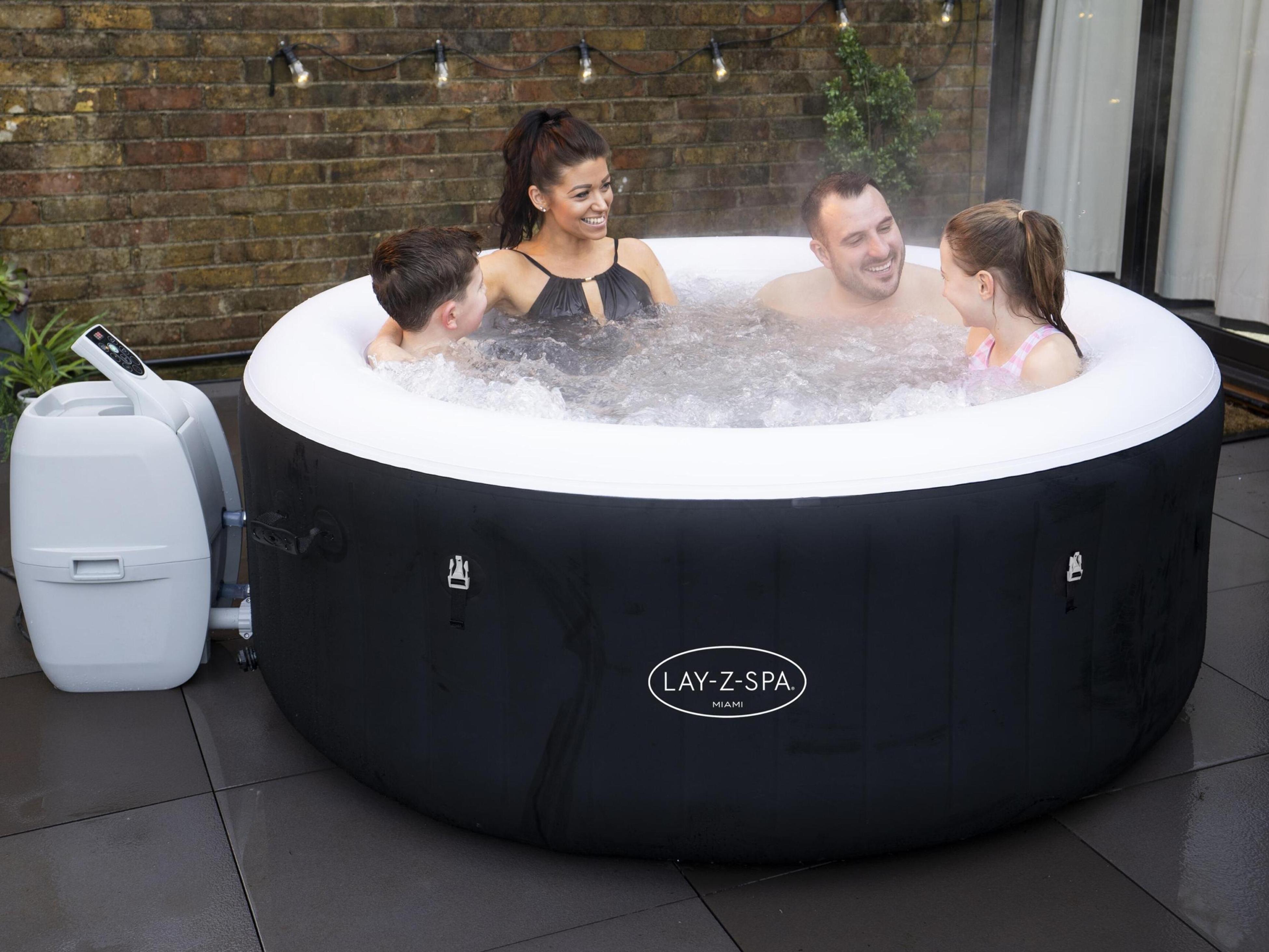 CO-Z Inflatable Hot Tub, 4 Person Blow Up Portable Hot Tub