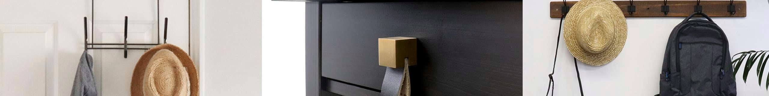 objects on a wall rack