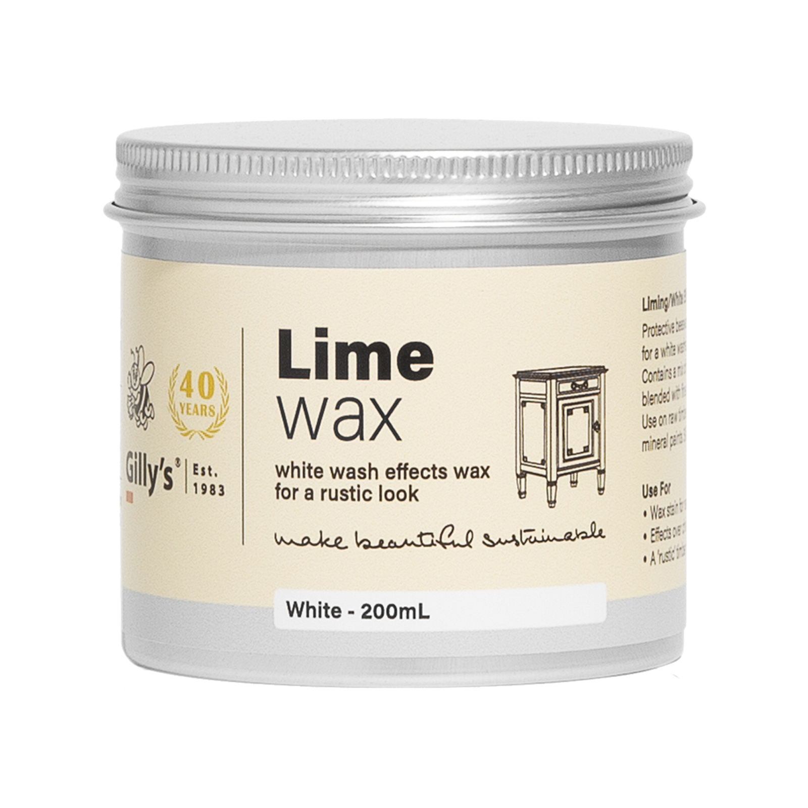 Gilly's 200ml Lime Wax White Effect Wax Bunnings Australia