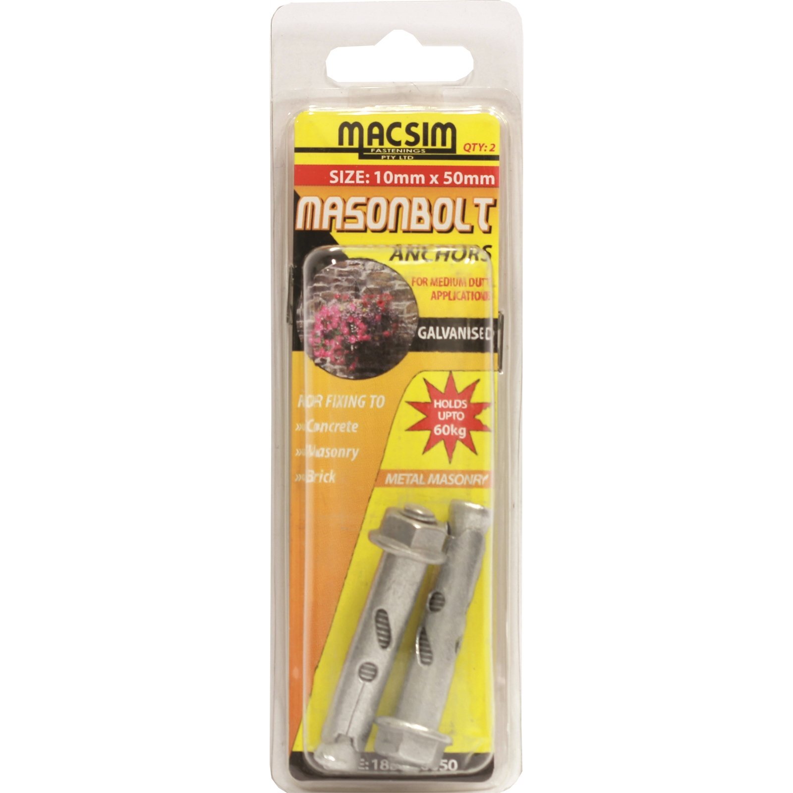 Macsim Fasteners 10 x 50mm Galvanised Sleeve Anchor - Bunnings New Zealand