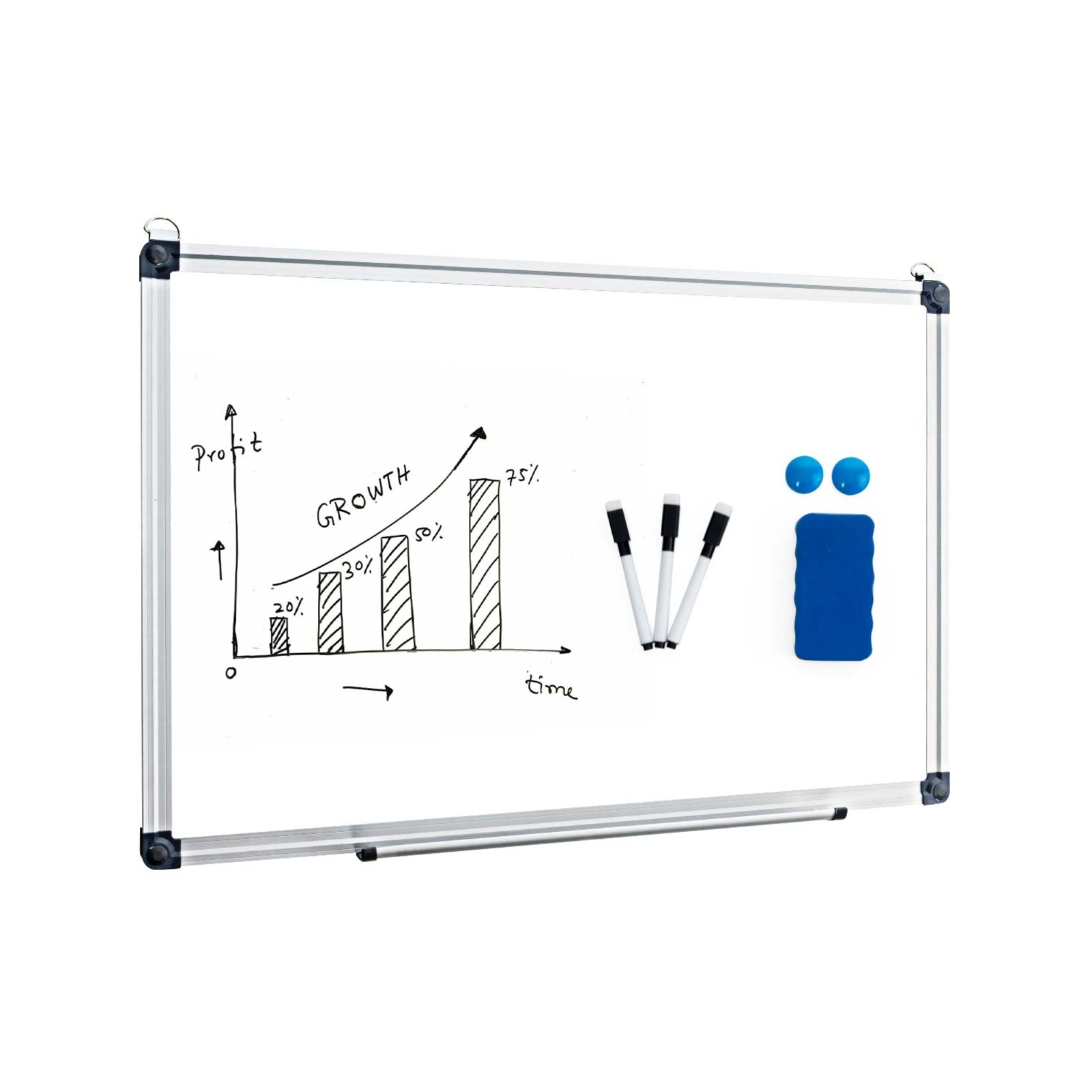 Costway 60x40cm Magnetic Wall Whiteboard Dry Erase Board - Bunnings ...