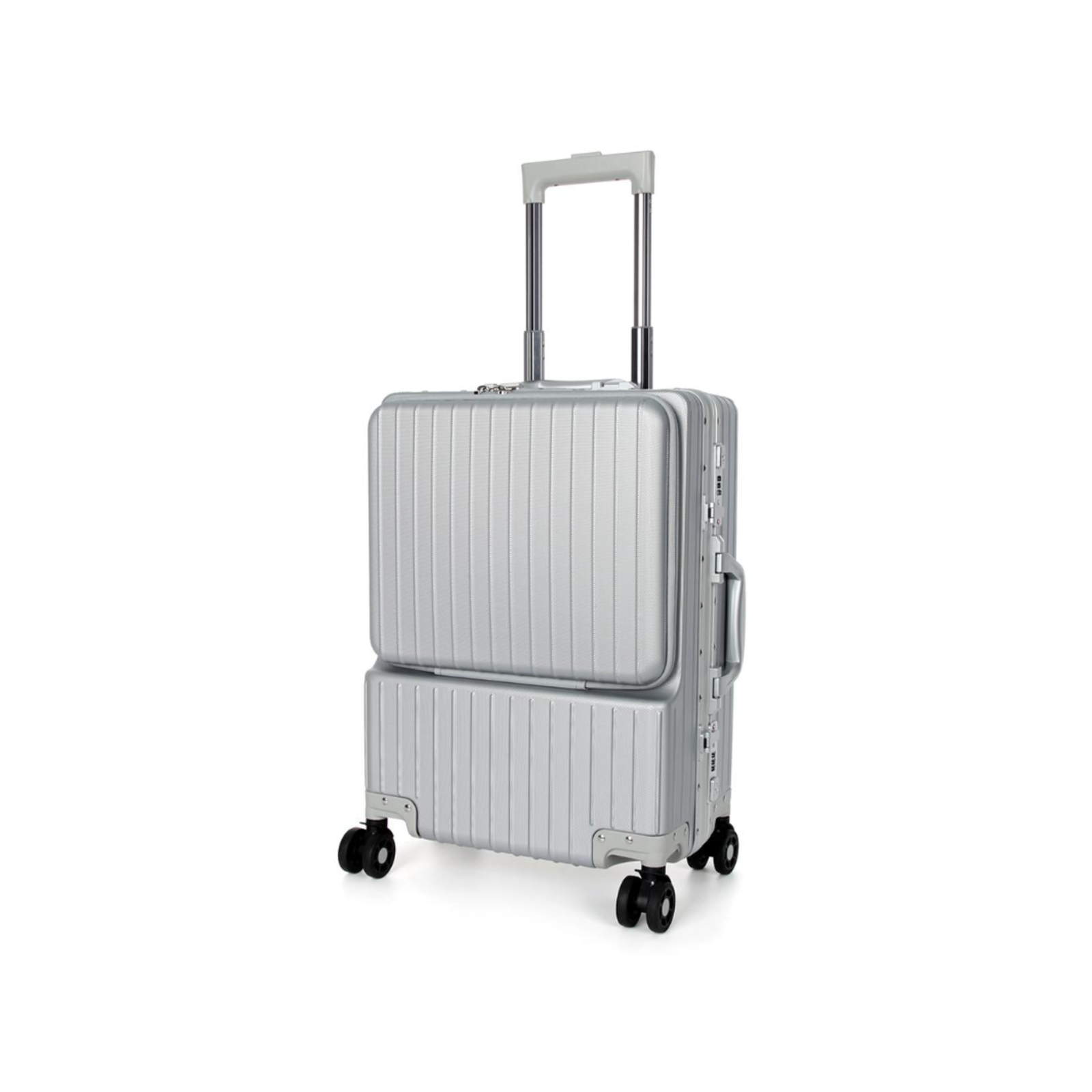 Swiss Aluminum Luggage Suitcase 360 degree rolling HardCase 24