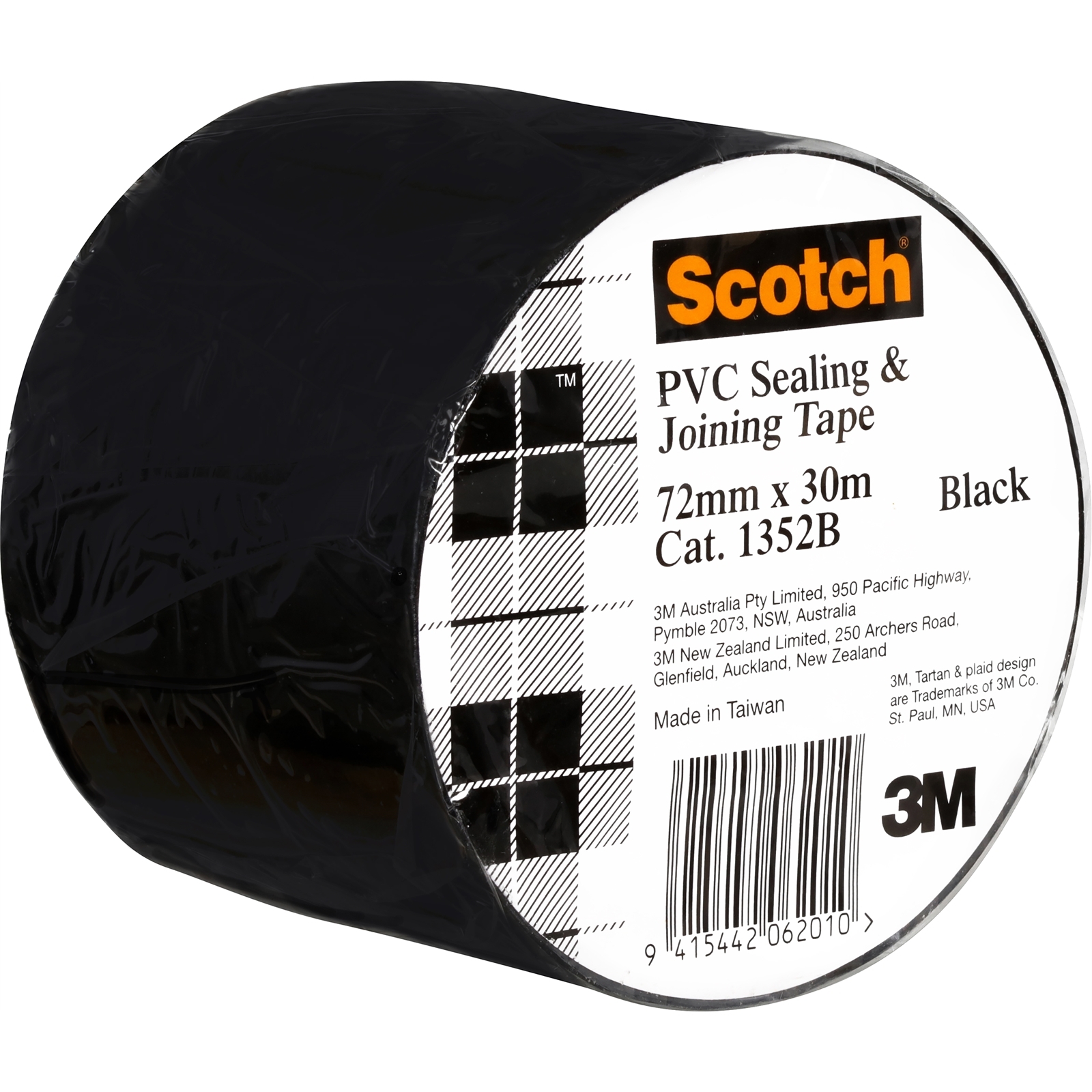 3M™ Scotch™ 72mm x 30m Black PVC Sealing And Joining Tape Bunnings New Zealand