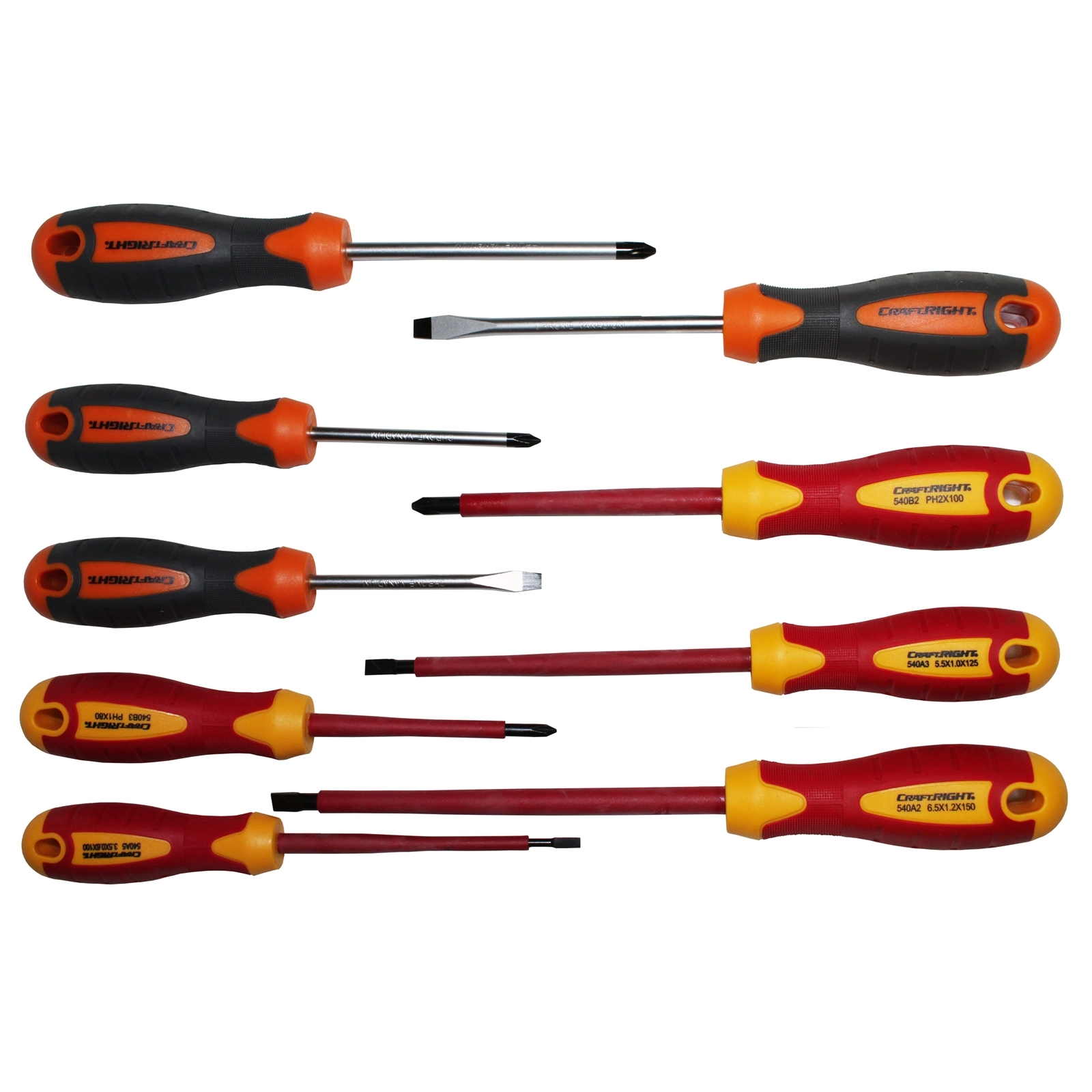 Craftright 9 Piece VDE And Normal Screwdriver Set - Bunnings Australia