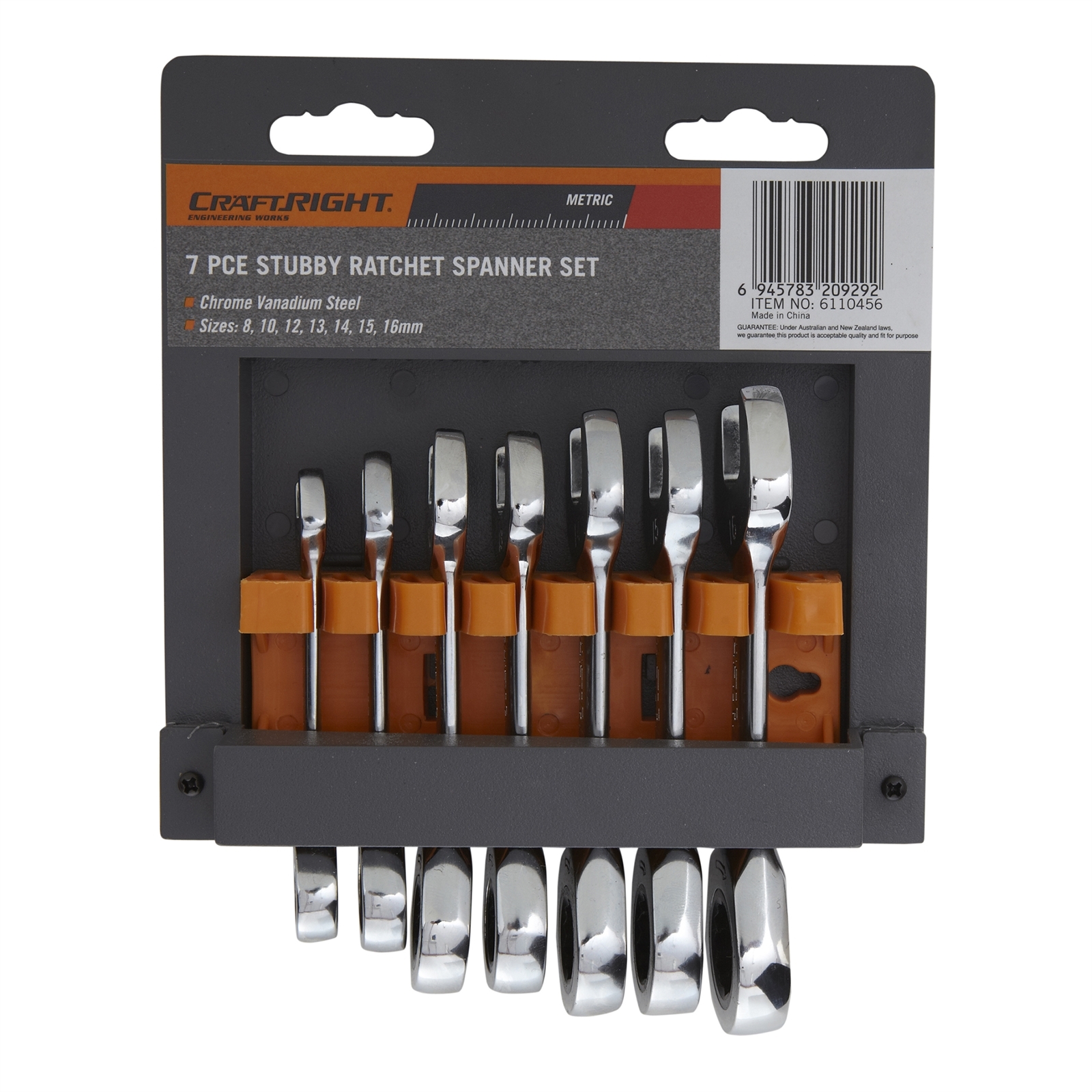 Craftright 7 Piece Stubby Ratchet Spanner Set Bunnings Australia