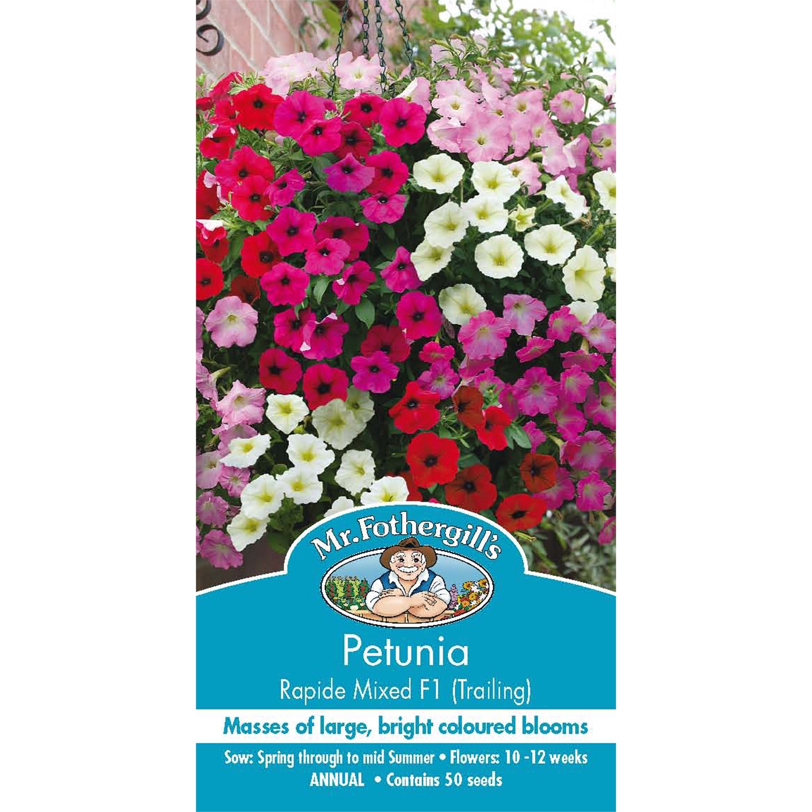 Mr Fothergill's Petunia Rapide Mixed Flower Seed - Bunnings Australia