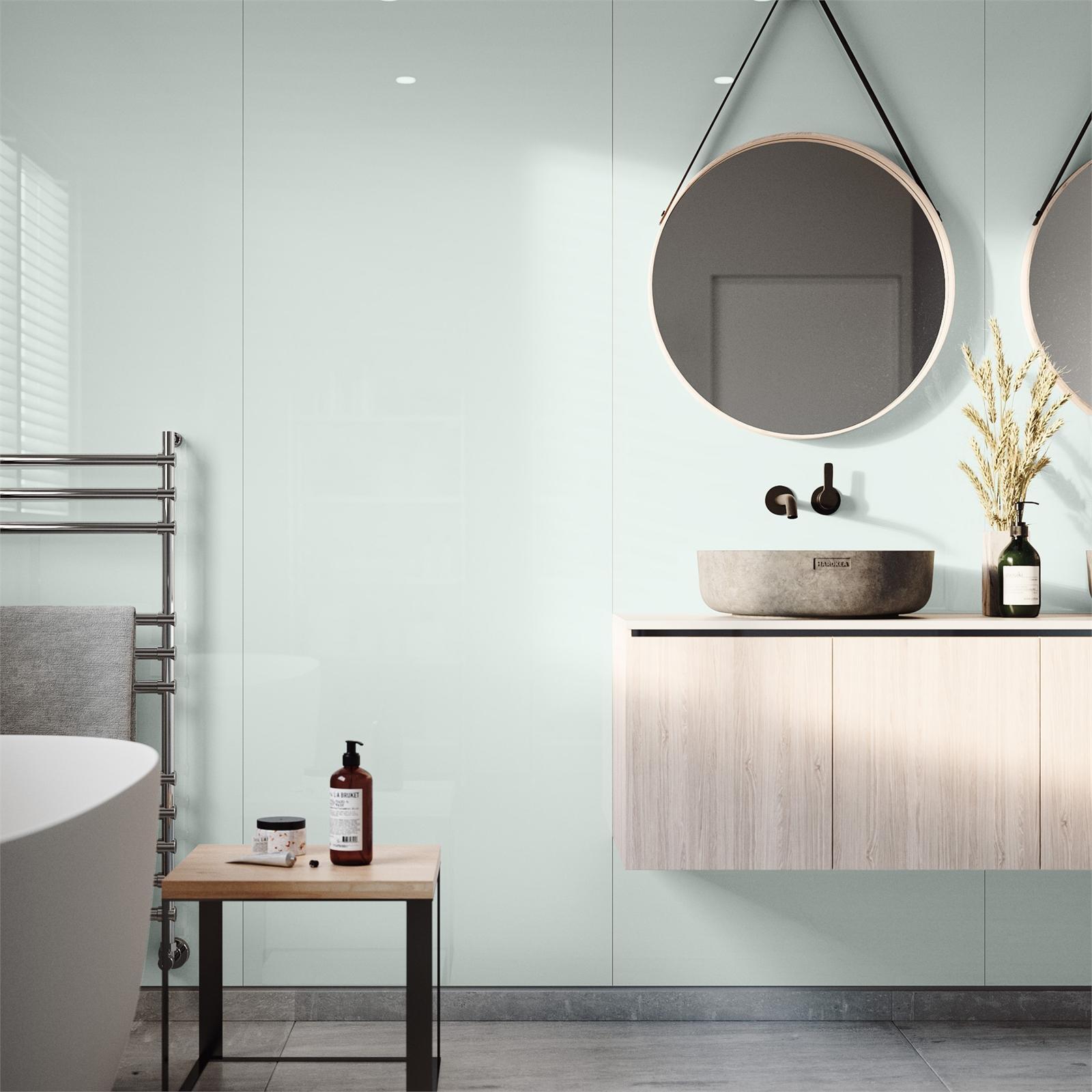 Vistelle 2070 x 1250 x 4mm Mist High Gloss Acrylic Bathroom Panel