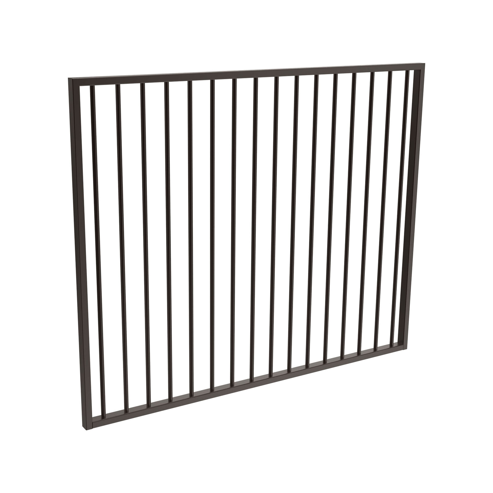 ProtectorAl 975 W x 900 mm H Black Aluminium Flat Top Garden Gate