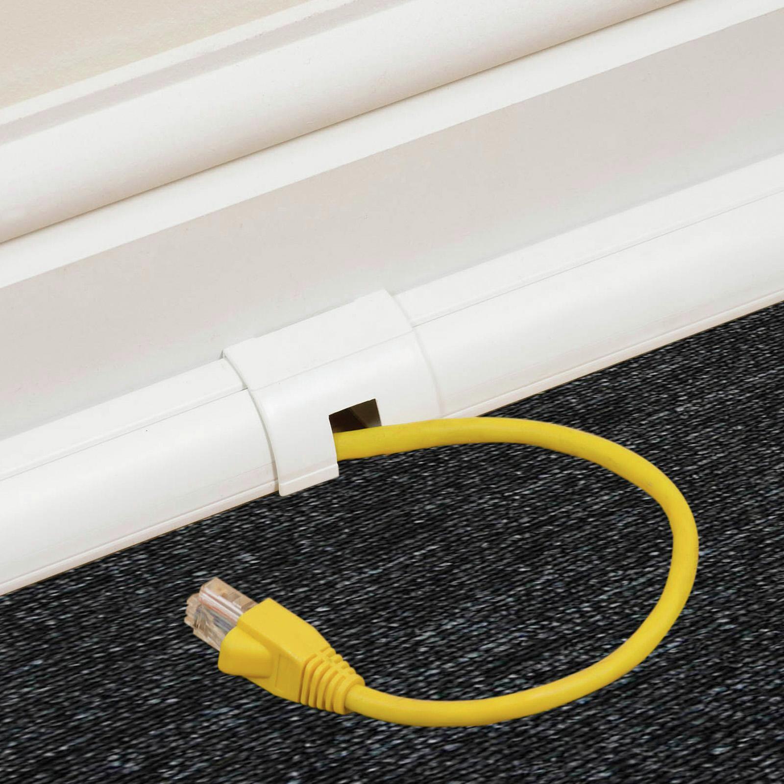 DLine 2m White Cable Management Quadrant Adhesive Cover Bunnings