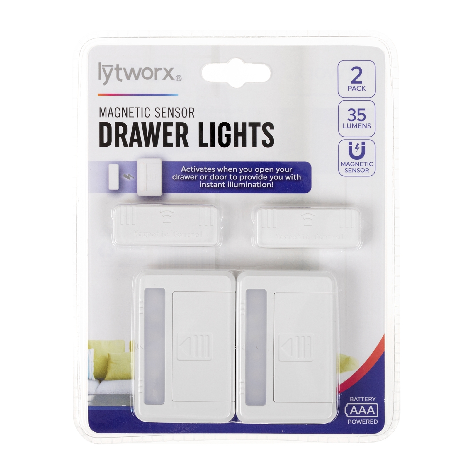 Lytworx Magnetic Sensor Drawer Light - 2 Pack - Bunnings New Zealand