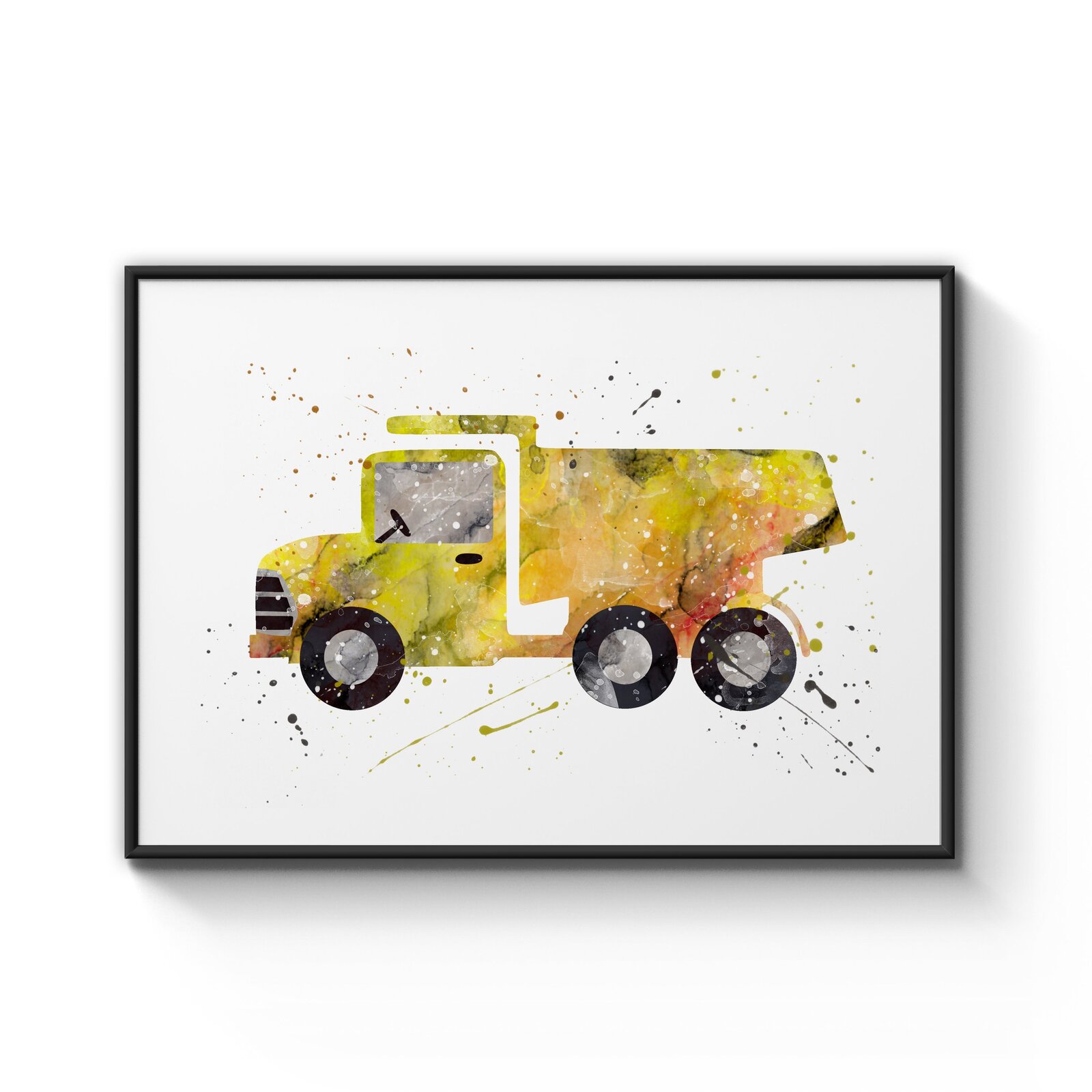 Yellow Truck Boys Bedroom Nursery Wall Art - Bunnings Australia
