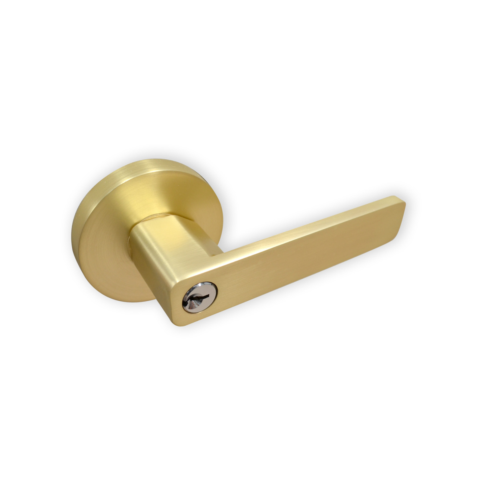 Ikonic Brushed Brass San Fran Entrance Leverset Bunnings Australia