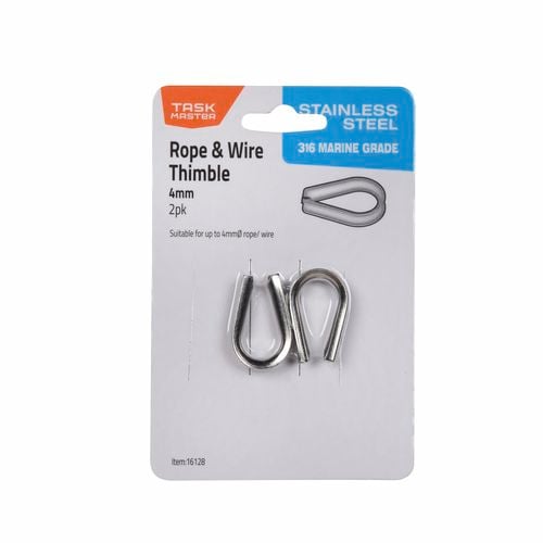Taskmaster 4mm Stainless Steel Rope Thimble 2 Pack Bunnings Australia