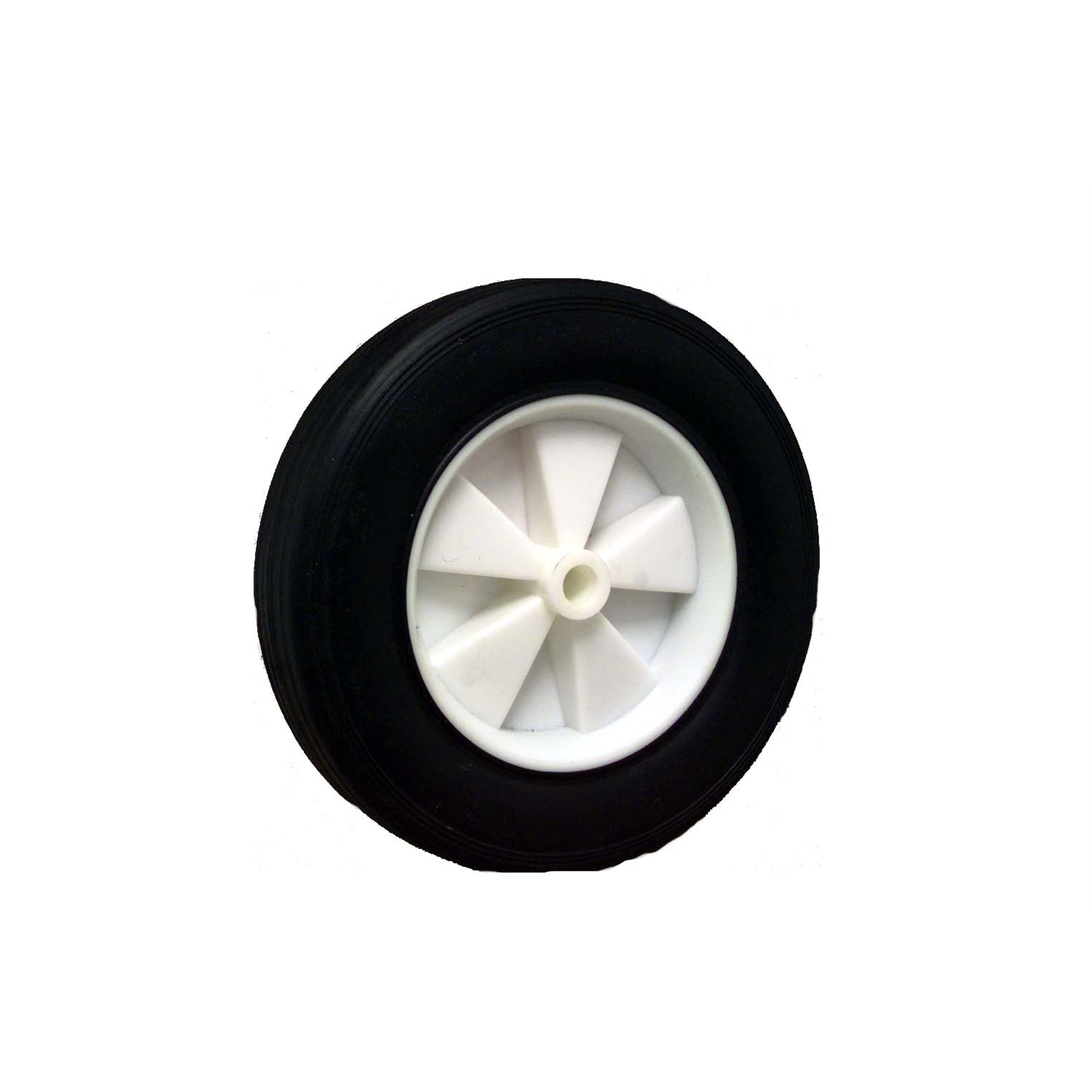 Move It 200mm Black Rubber Tyre With White Plastic Centre