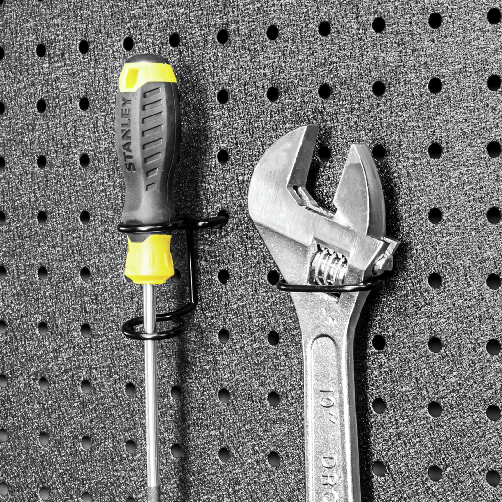 Pinnacle Gloss Black Assorted Pegboard Tool Holder 10 Pack Bunnings