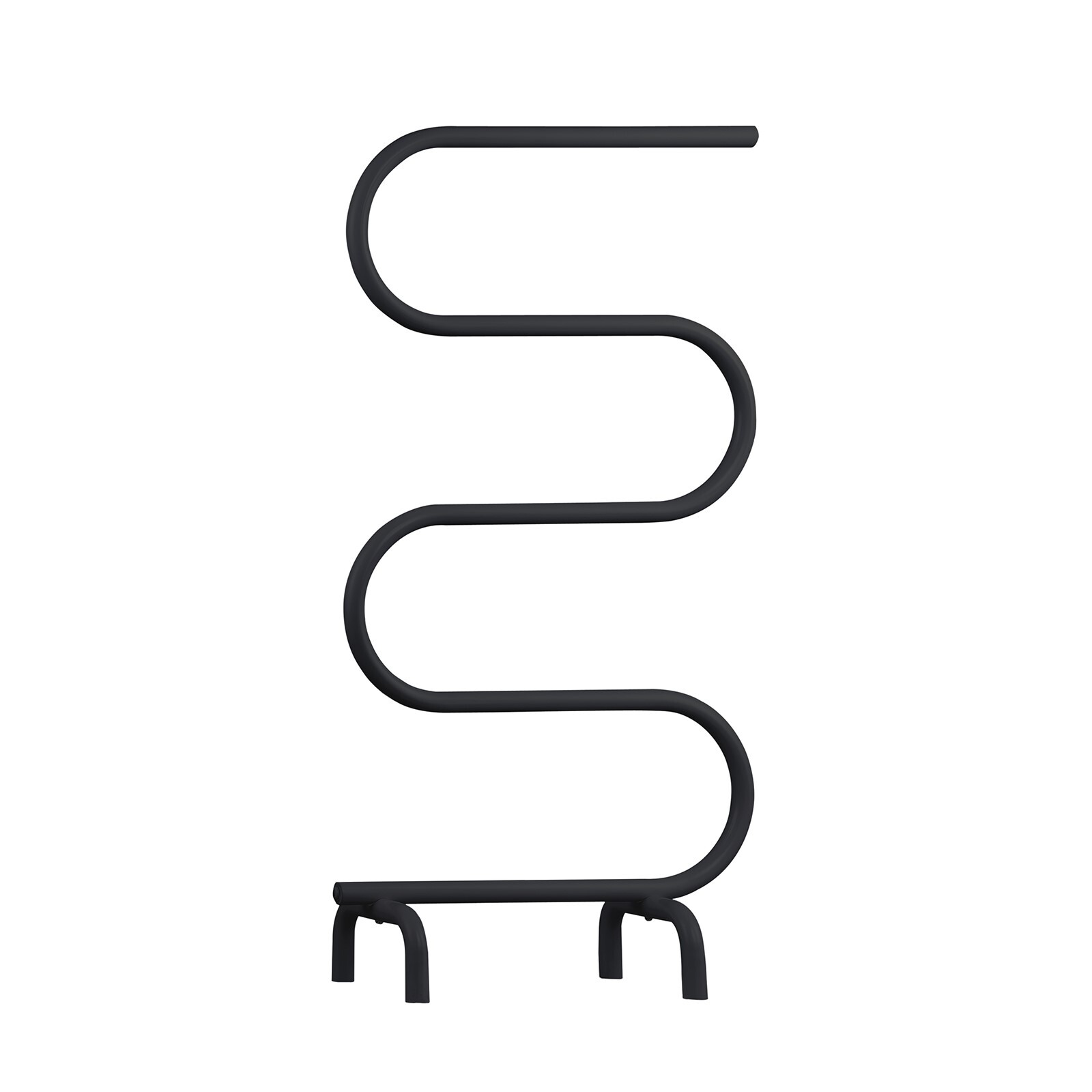 Forme Satin Black Freestanding 'S' Heated Towel Rail Bunnings Australia