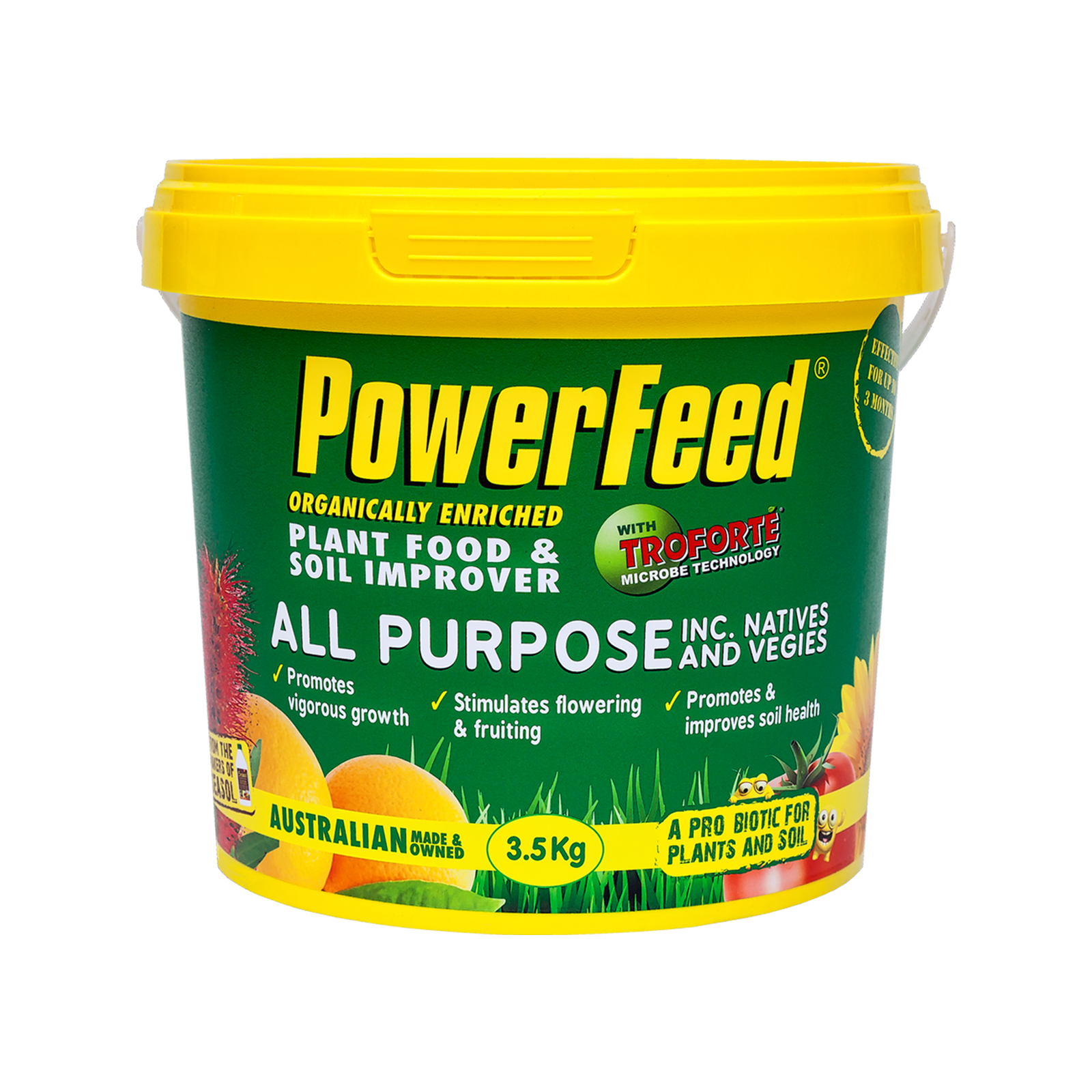 PowerFeed 3.5kg Organically Enriched Granular Plant Food With Troforte All Purpose Including