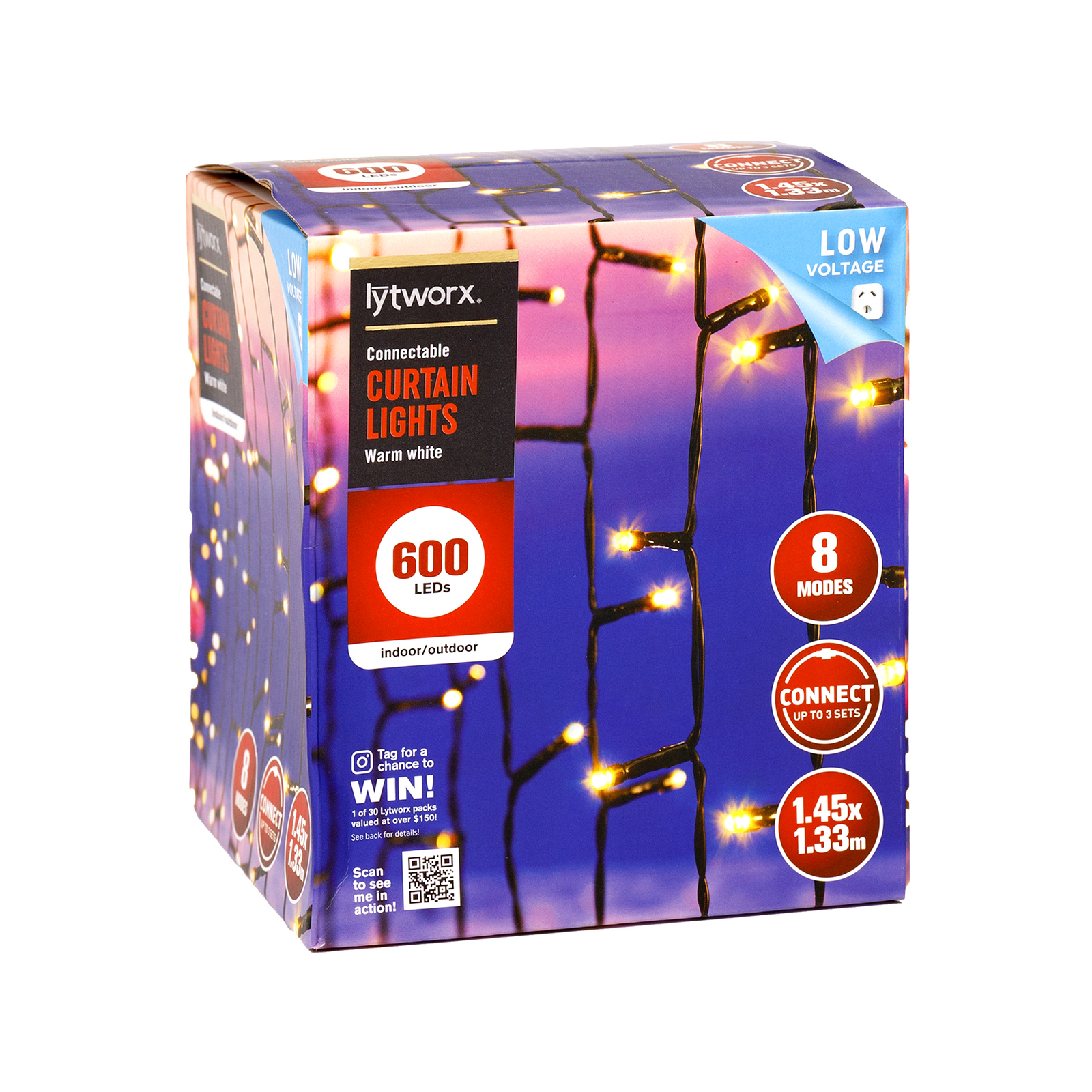 Lytworx 600 LED Warm White Connectable Curtain Lights Bunnings Australia
