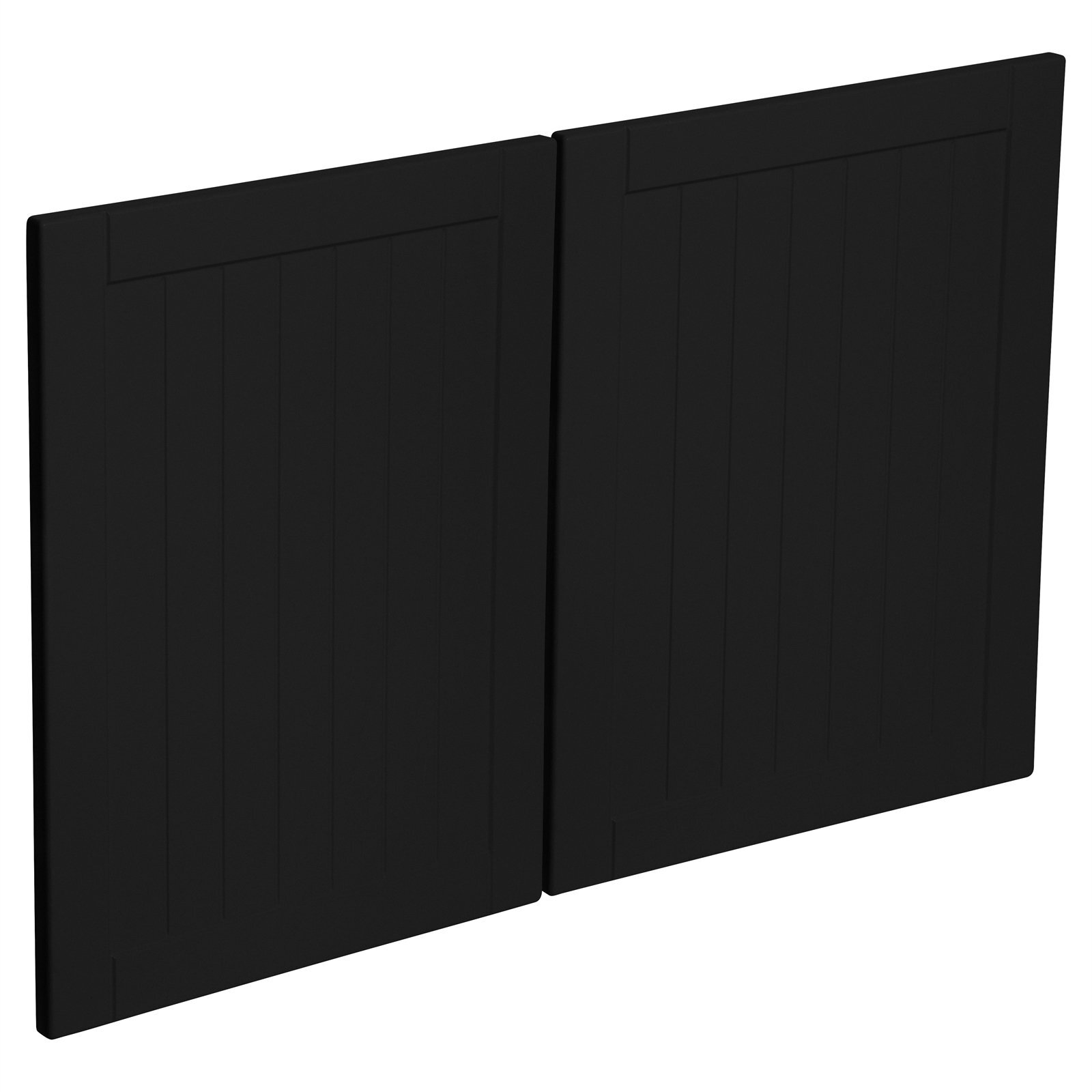 Kaboodle 900mm Black Olive Country Rangehood Doors 2 Pack