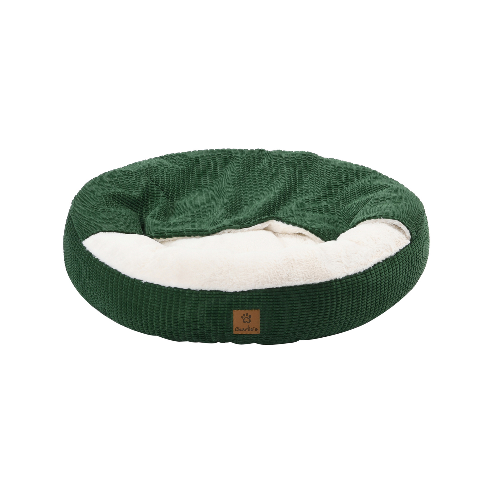 Charlie's Cushioned Calming Hooded Bed Eden Green Bunnings Australia