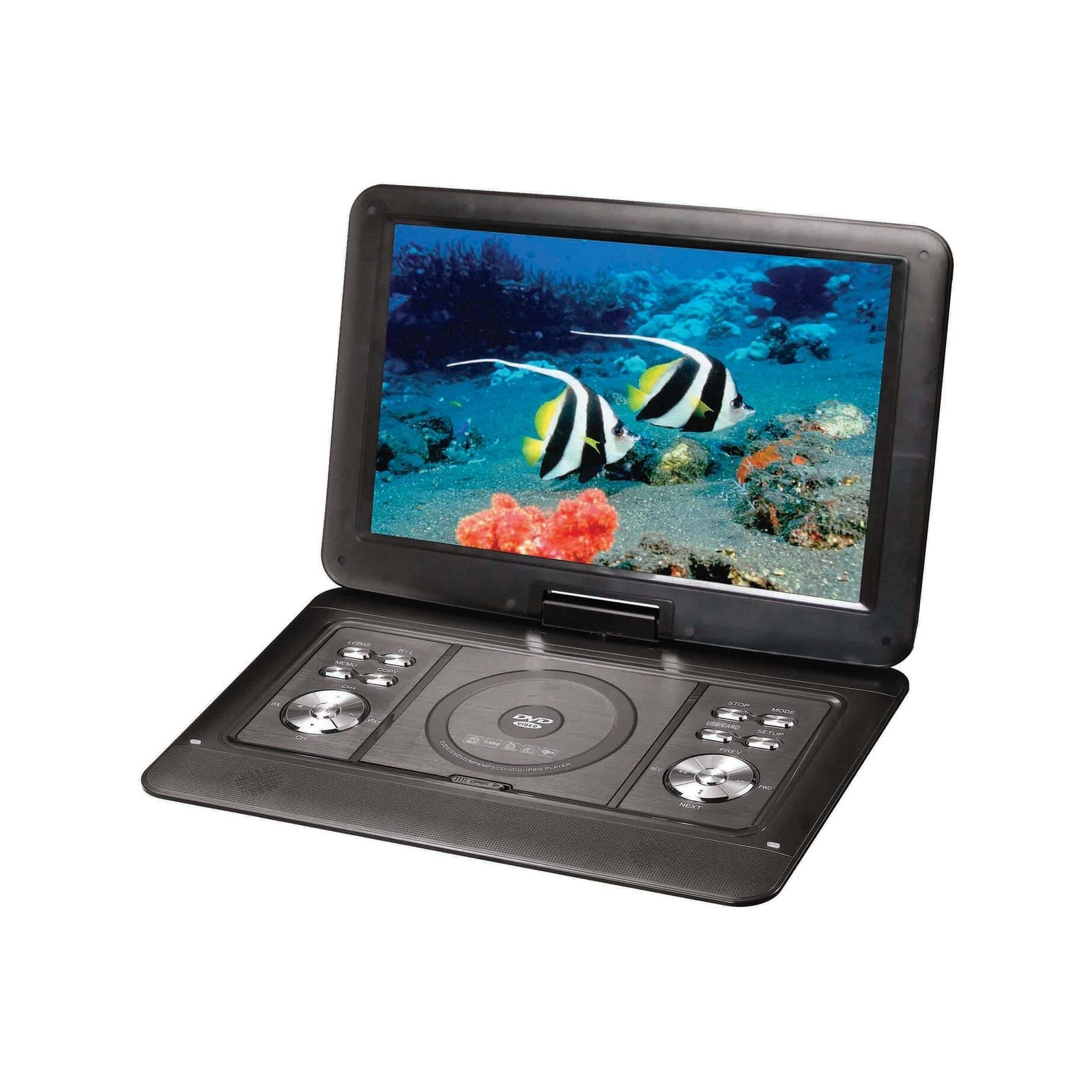 Lenoxx 15.4" Swivel Portable Dvd Player & Screen, Rechargeable