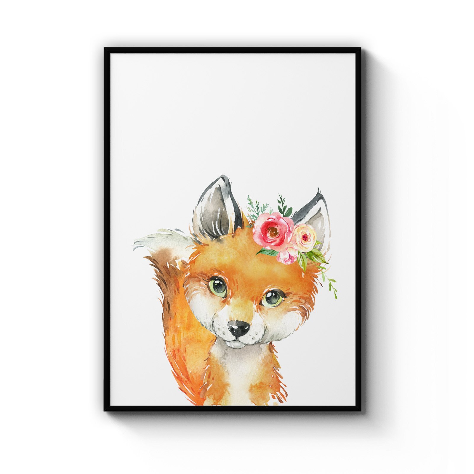 Cute Baby Fox Nursey Animal Gift Wall Art - Bunnings Australia