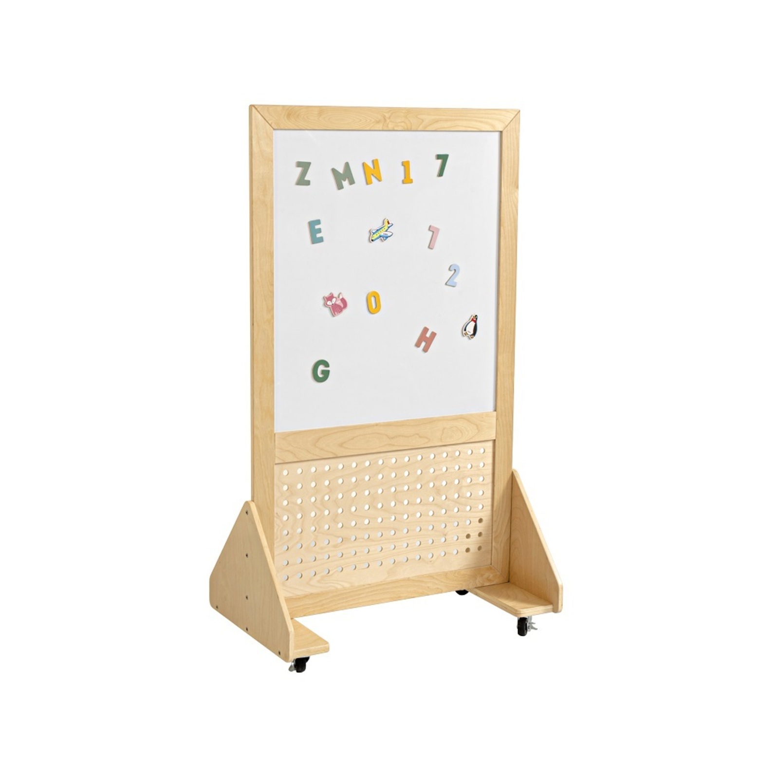 Jooyes Mobile Discover Whiteboard with Pegboard H140cm