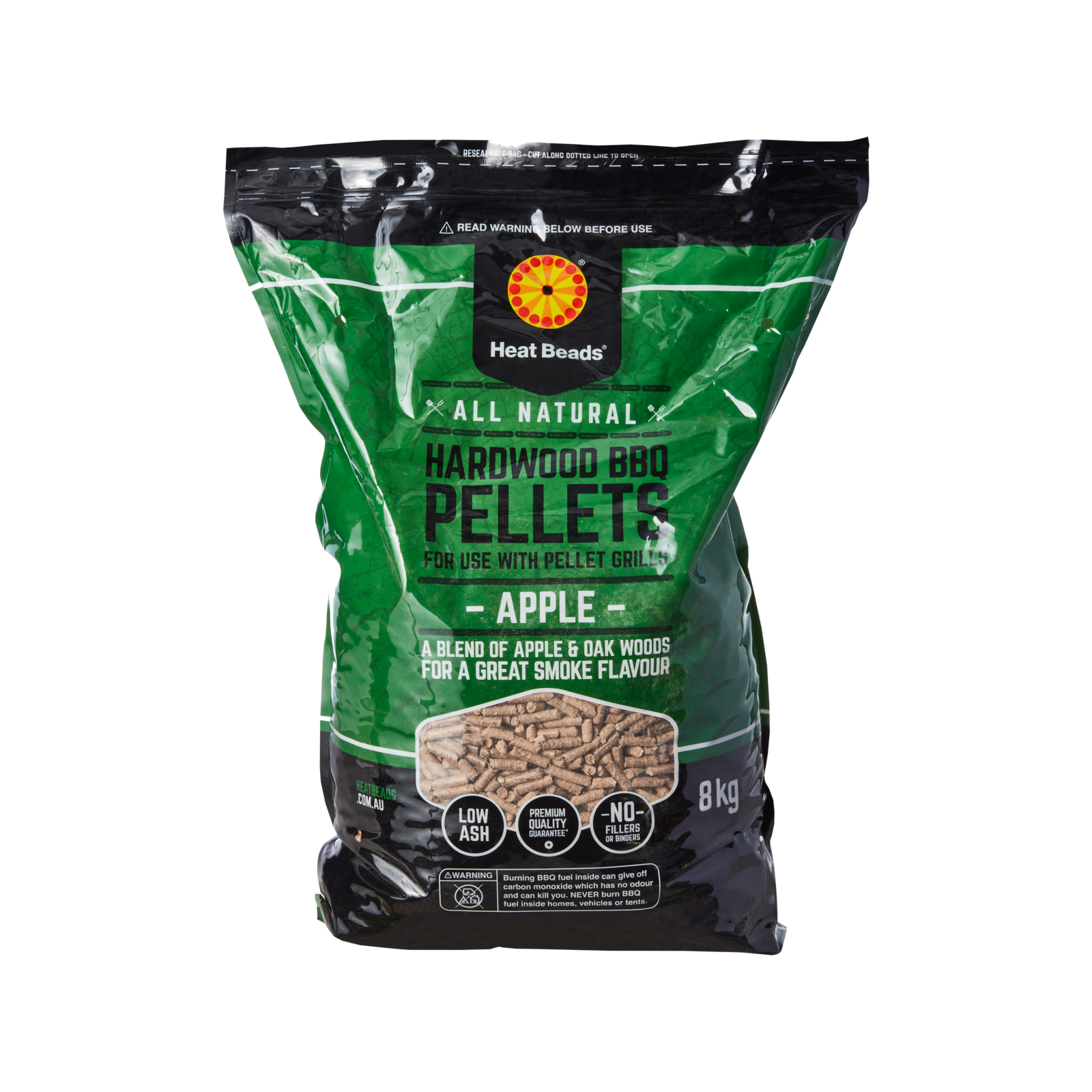 Heat Beads 8kg Apple BBQ Fuel Hardwood Pellets Bunnings Australia