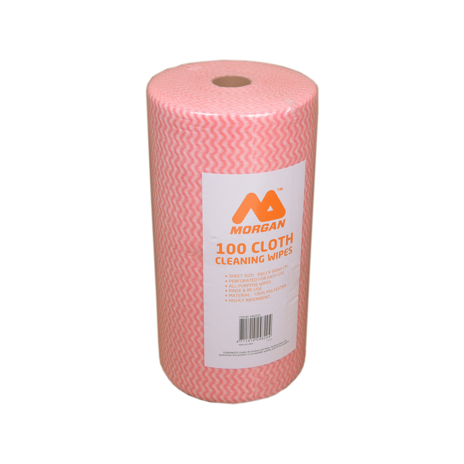 60 x 30cm All Purpose Wipes On a Roll 100 Pack Bunnings