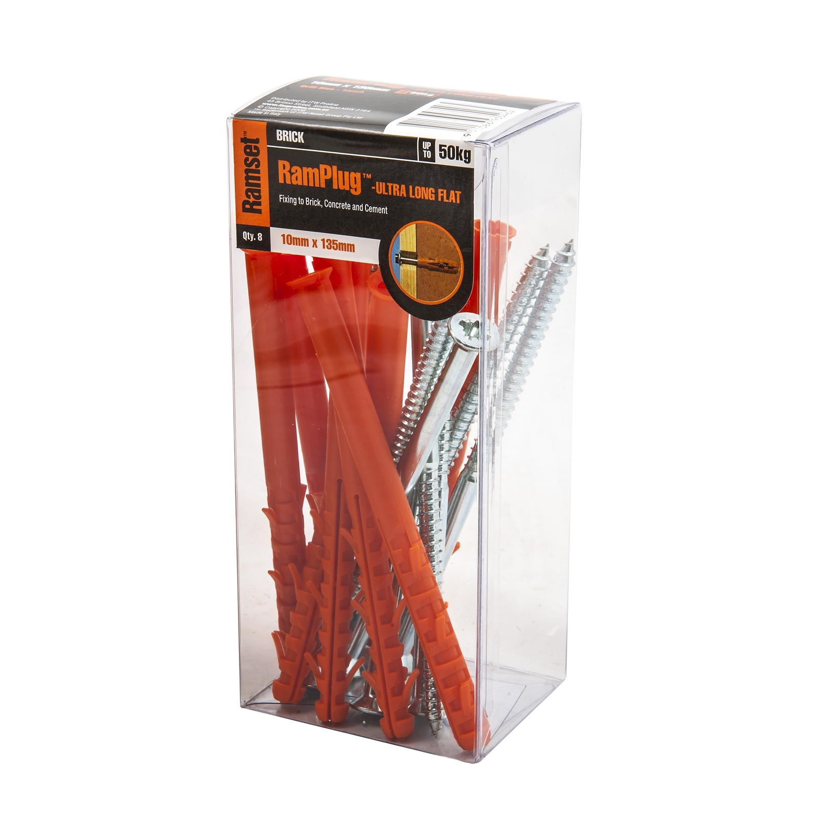 Ramset 10 x 135mm UltraLong Flat Anchor RamPlug 8 Pack Bunnings Australia